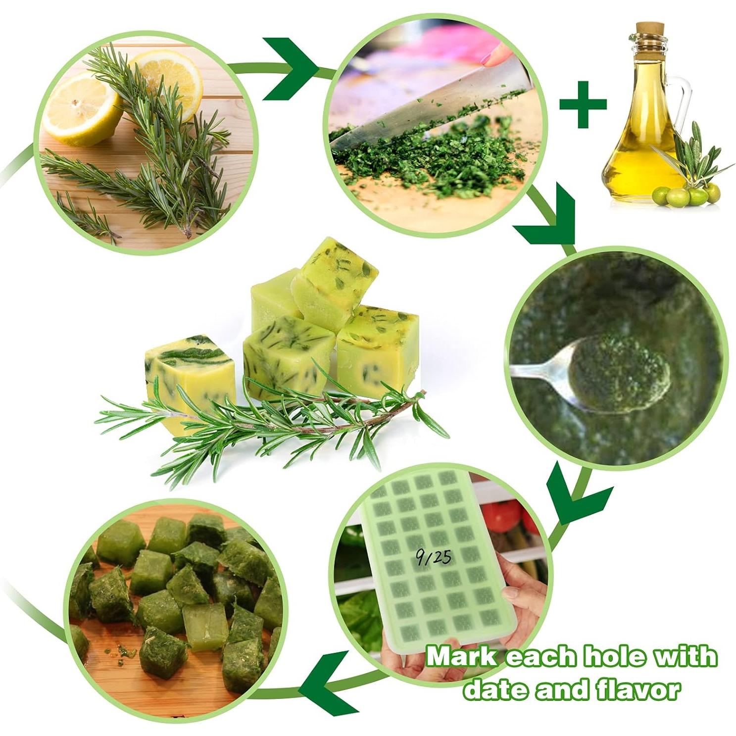 Moldes de Silicona AIERSA para Cubos de Aceite Infusionado 32 Cavidades