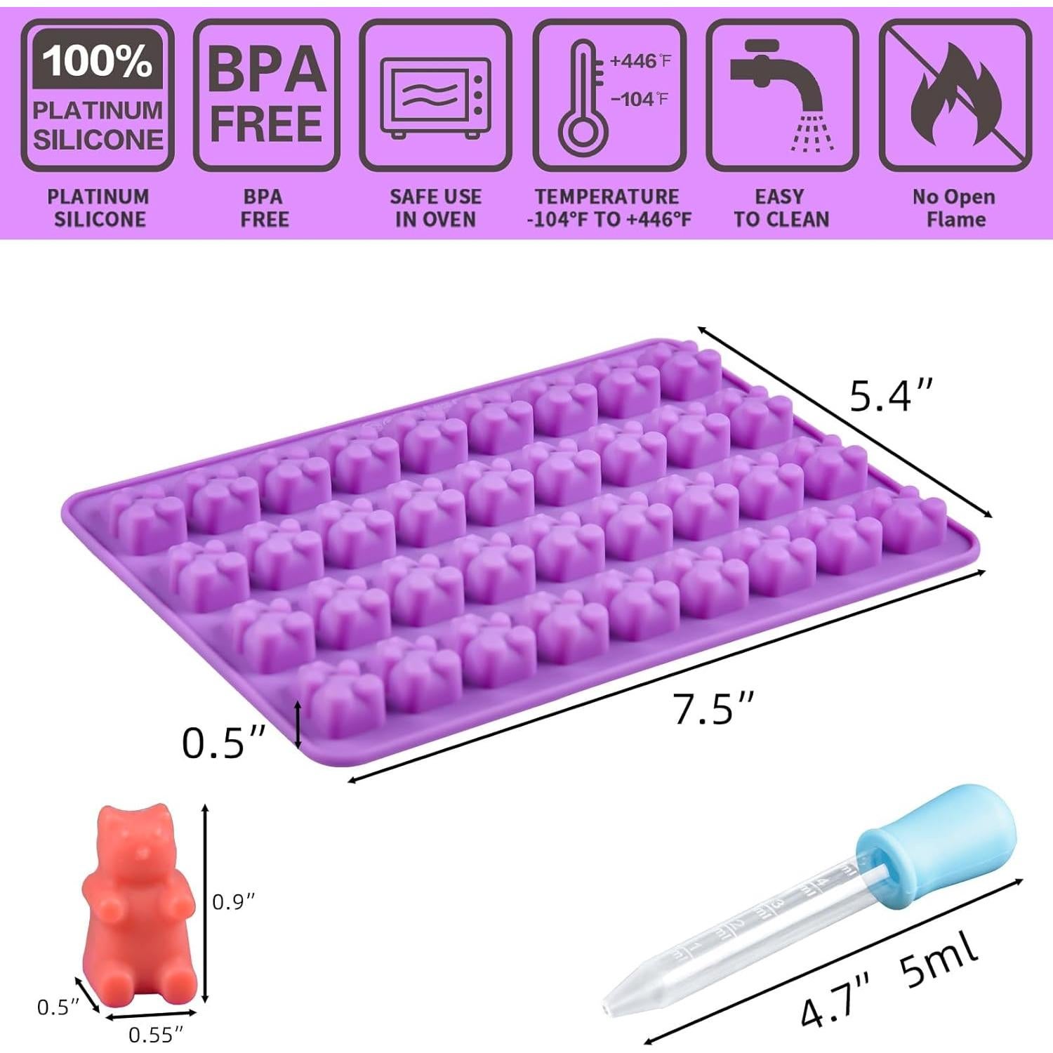 Moldes de Silicona para Gummy Osito CAKETIME 2ml - 4 Piezas