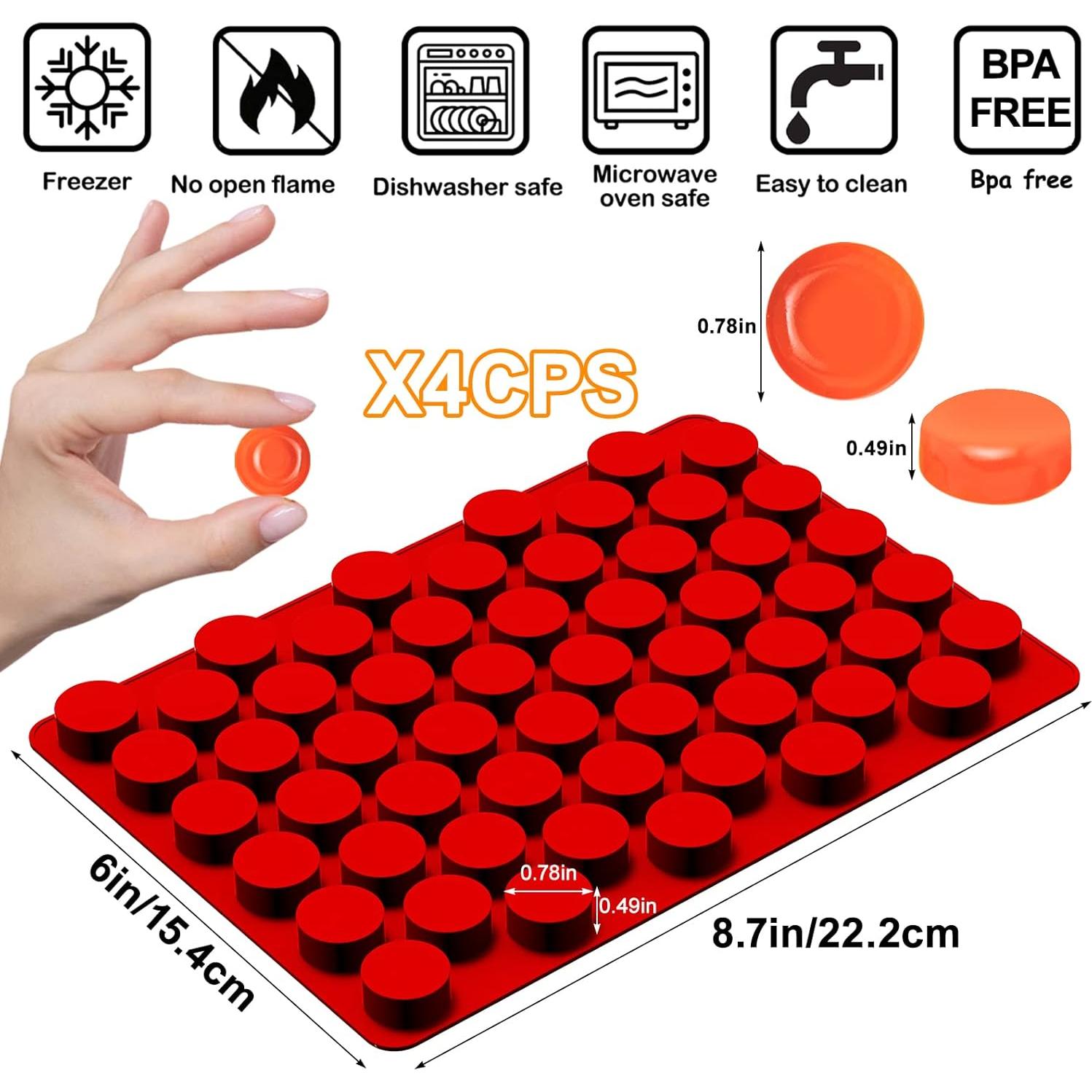 Moldes de Silicona Vodolo para Gomitas Keto 4 Pcs 55 Cavidades
