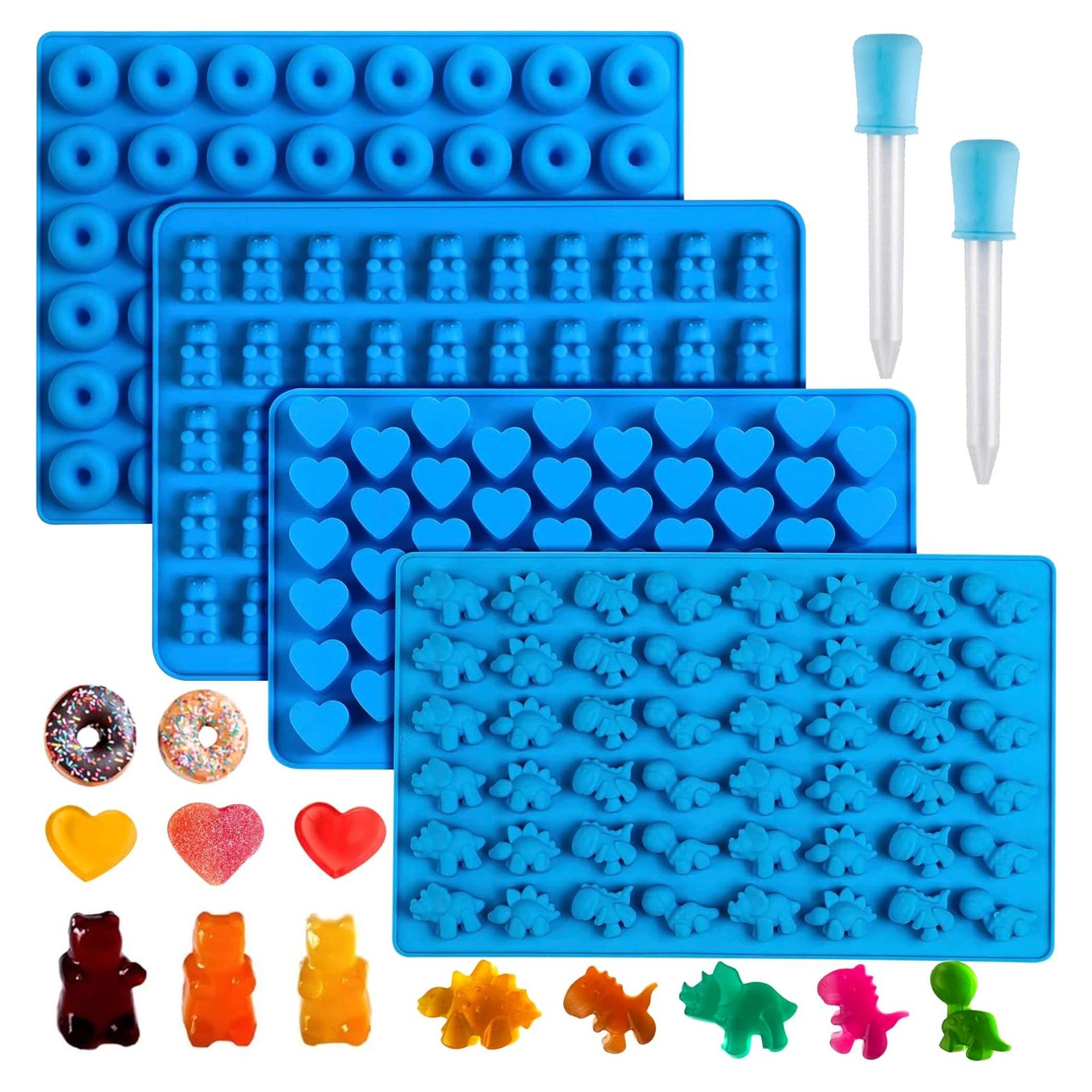 Moldes de Silicona Sidosir 4Pcs para Caramelos de Goma