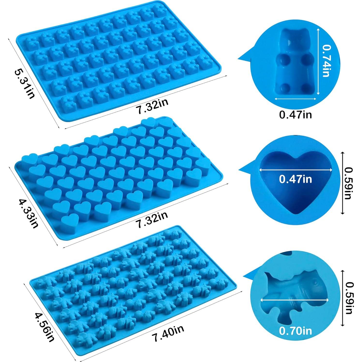 Moldes de Silicona Sidosir 4Pcs para Caramelos de Goma