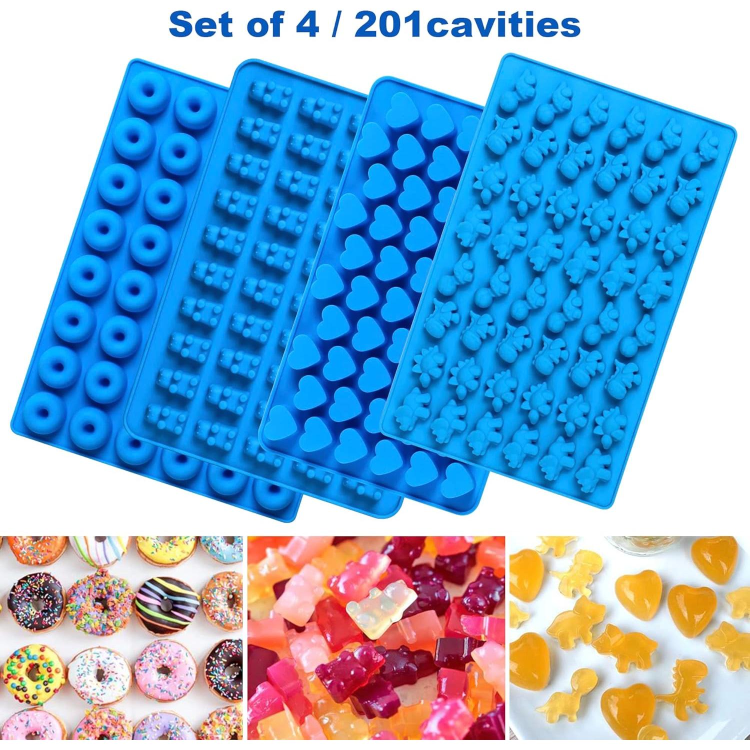 Moldes de Silicona Sidosir 4Pcs para Caramelos de Goma