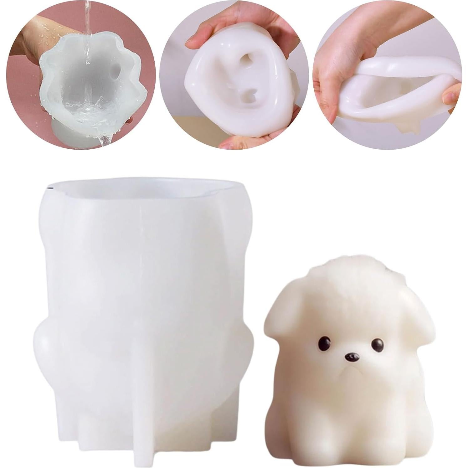 Moldes de Gelatina de Silicona Gasusen - Animales Lindos 11.91x10.59cm