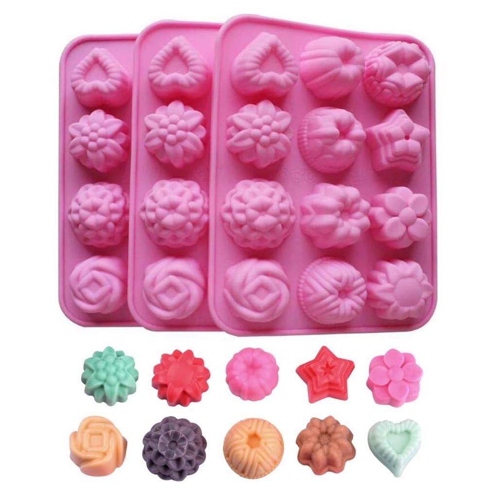 Molde de Silicona para Hornear BAKER DEPOT 3 Piezas 12 Agujeros