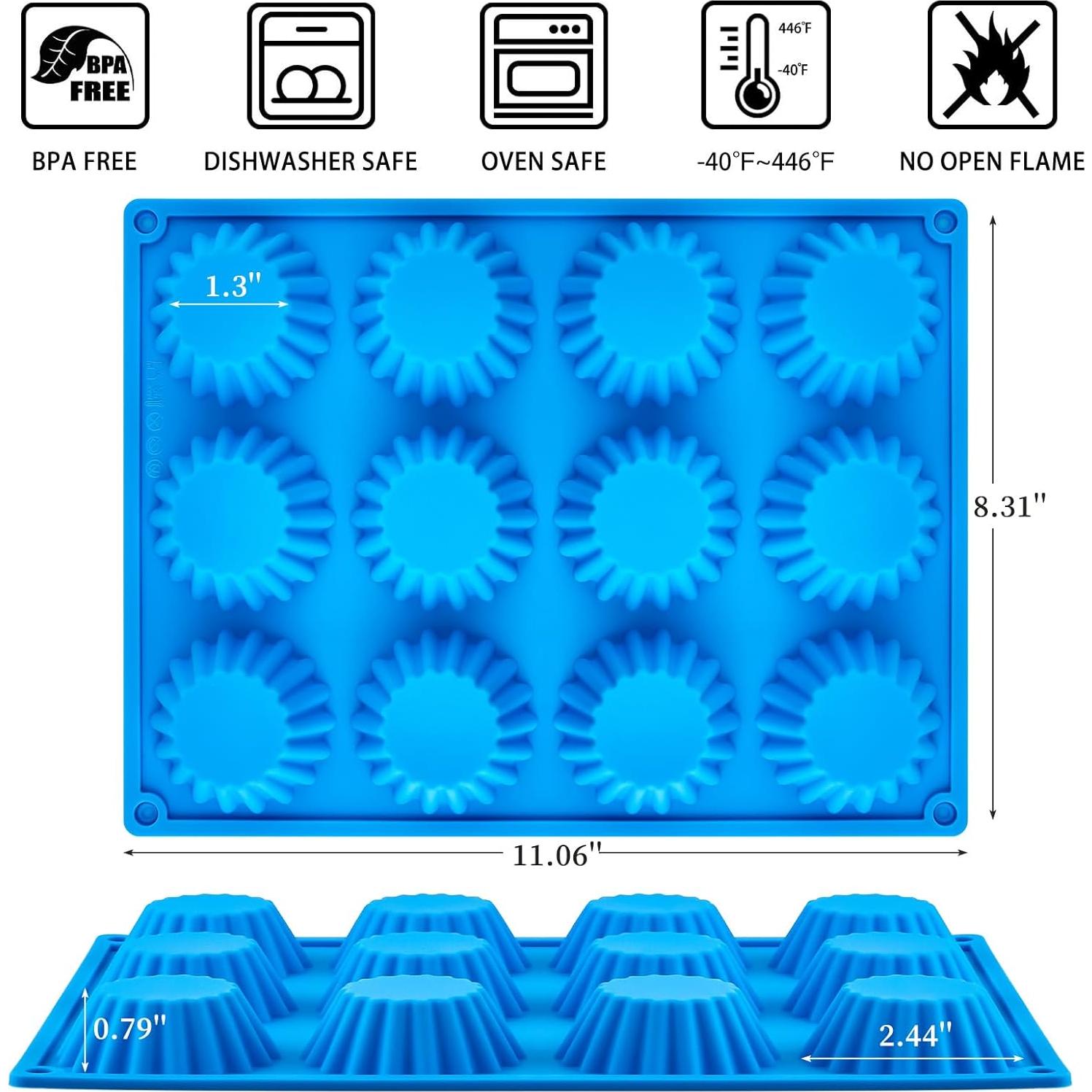 Moldes de Silicona CLUEWR para Taza de Mantequilla de Maní - 3 Pcs