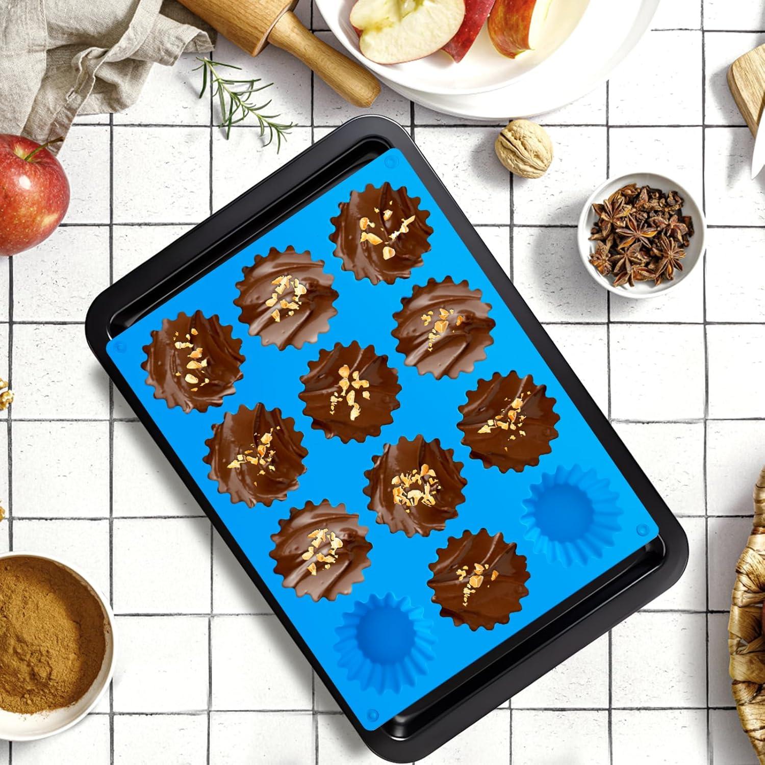 Moldes de Silicona CLUEWR para Taza de Mantequilla de Maní - 3 Pcs