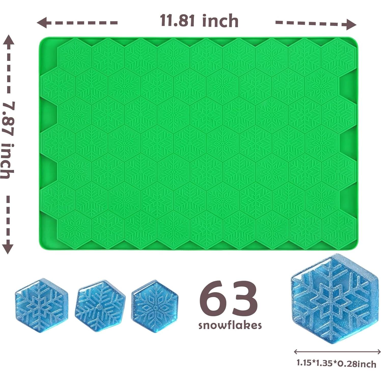 Moldes de Silicona Tadonyny Copo de Nieve Hexagonal 30x20cm