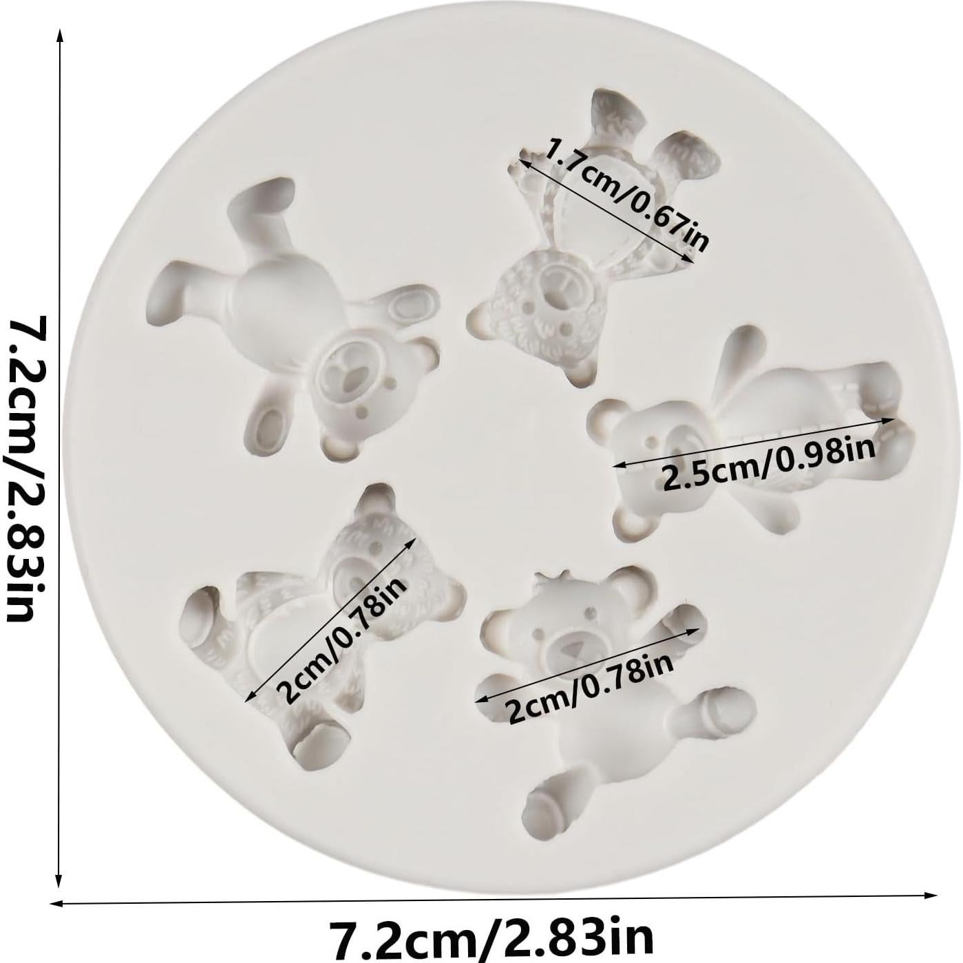 Molde de Silicona de Osito FCKEMLDS 7.19 cm para Pasteles