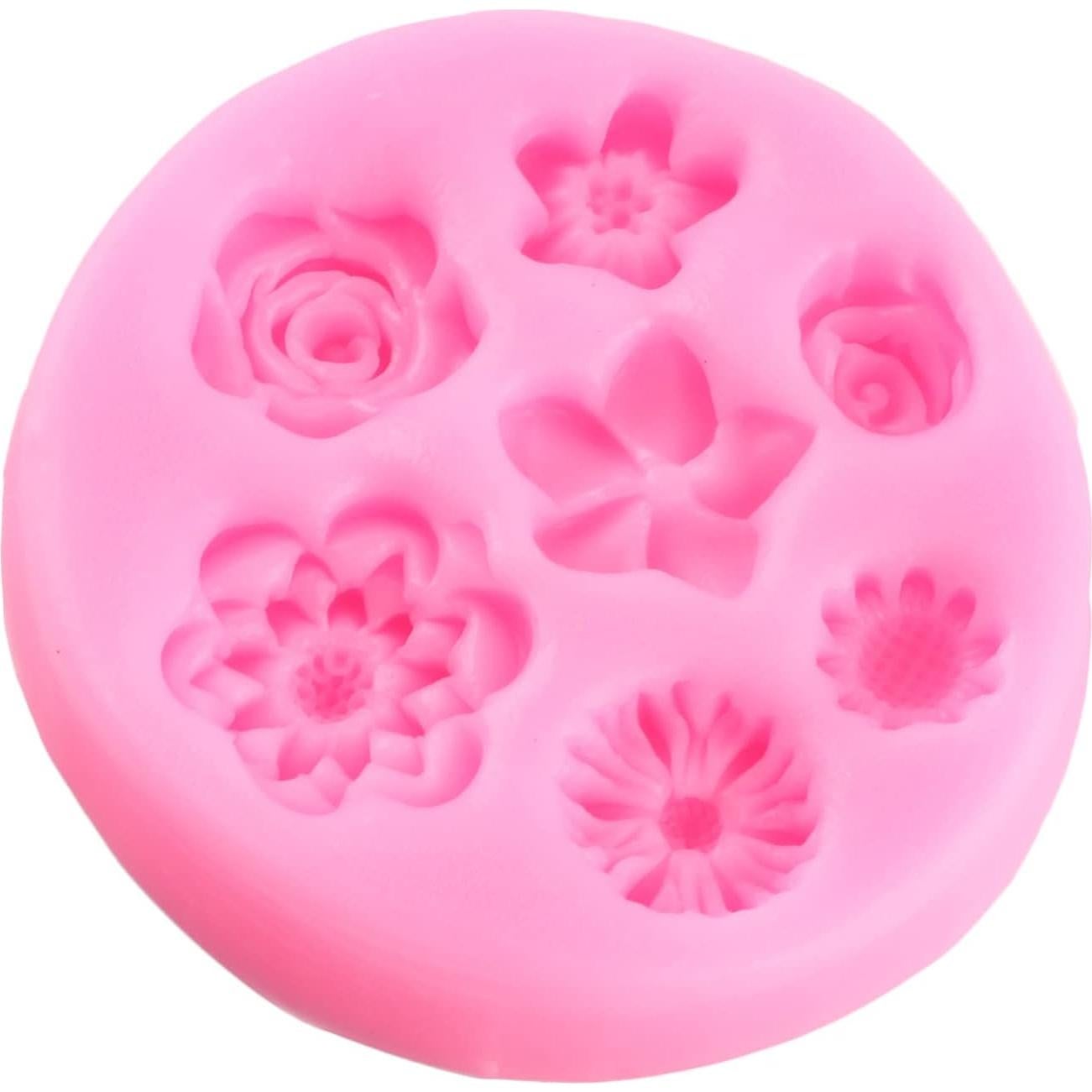 Set de 4 Moldes de Silicona para Decoración de Pasteles Mujiang