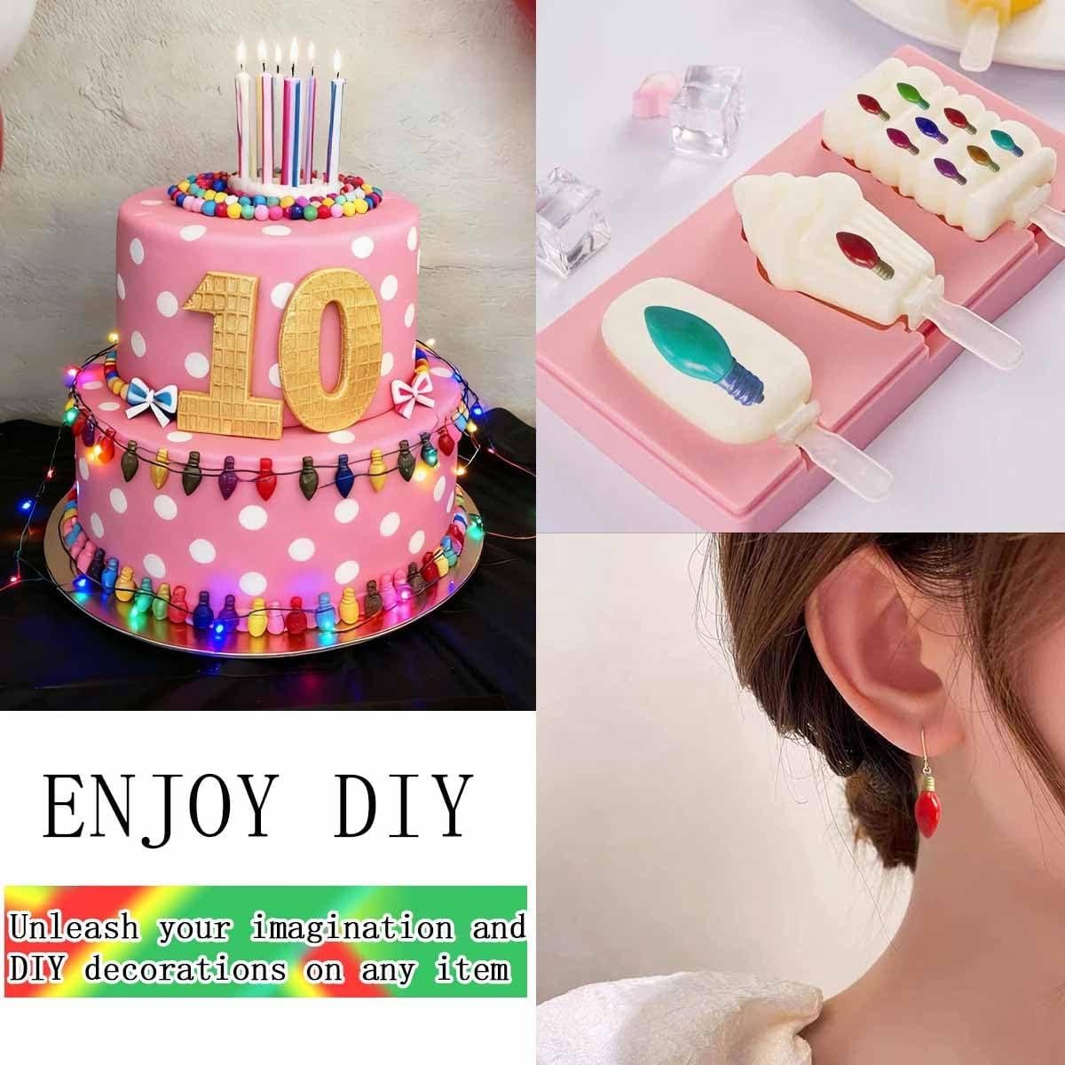 Molde de Silicona 3D KuuGuu Bombilla 3 Piezas para Repostería