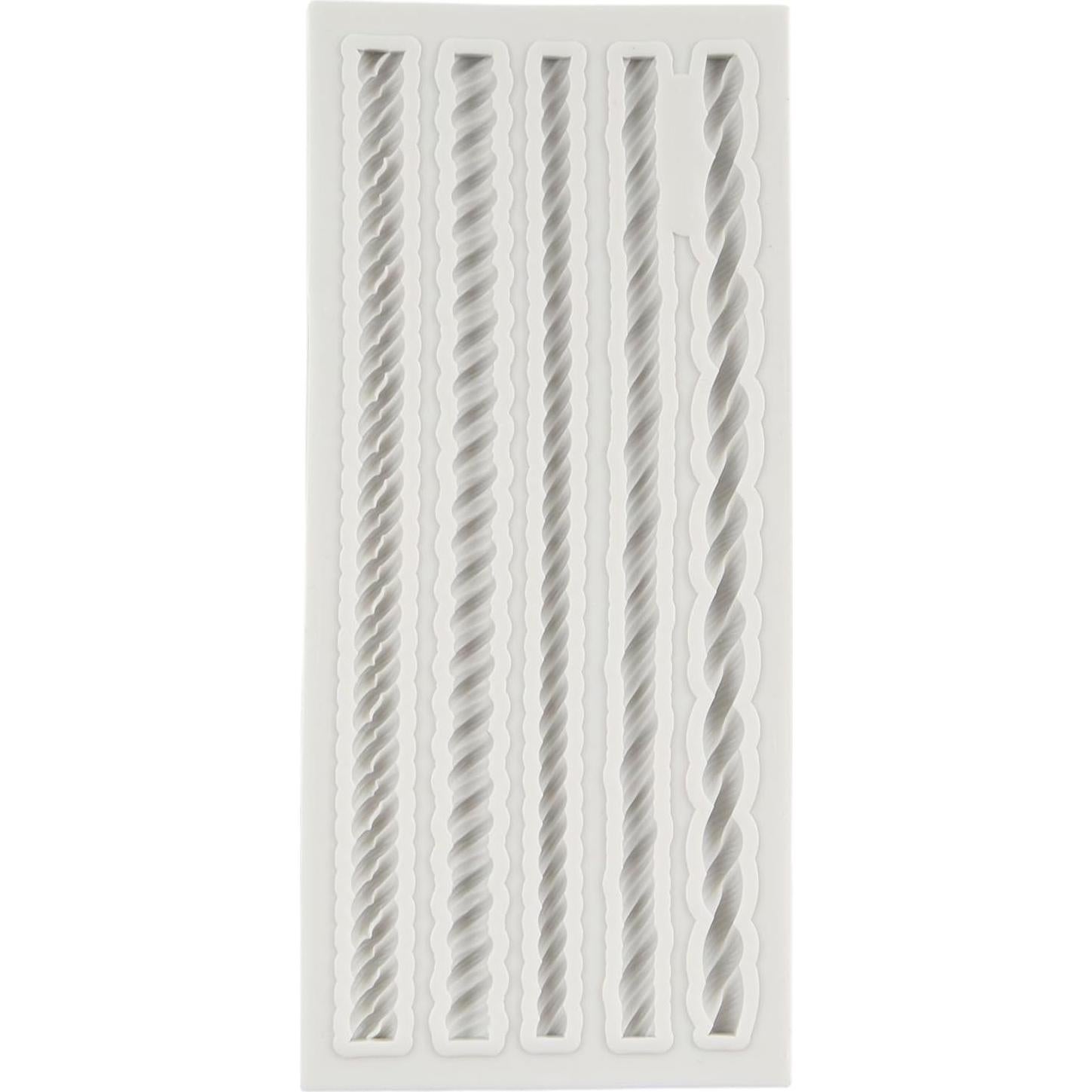 Molde de Silicona para Fondant QDMOLDS Cuerda de Cáñamo 13x5.7cm