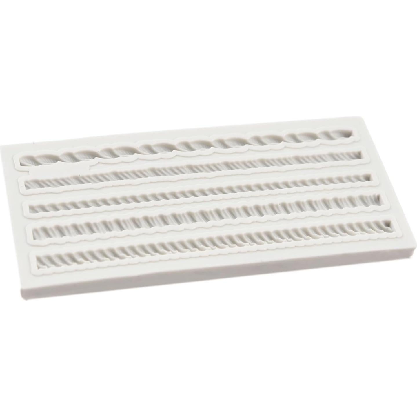 Molde de Silicona para Fondant QDMOLDS Cuerda de Cáñamo 13x5.7cm