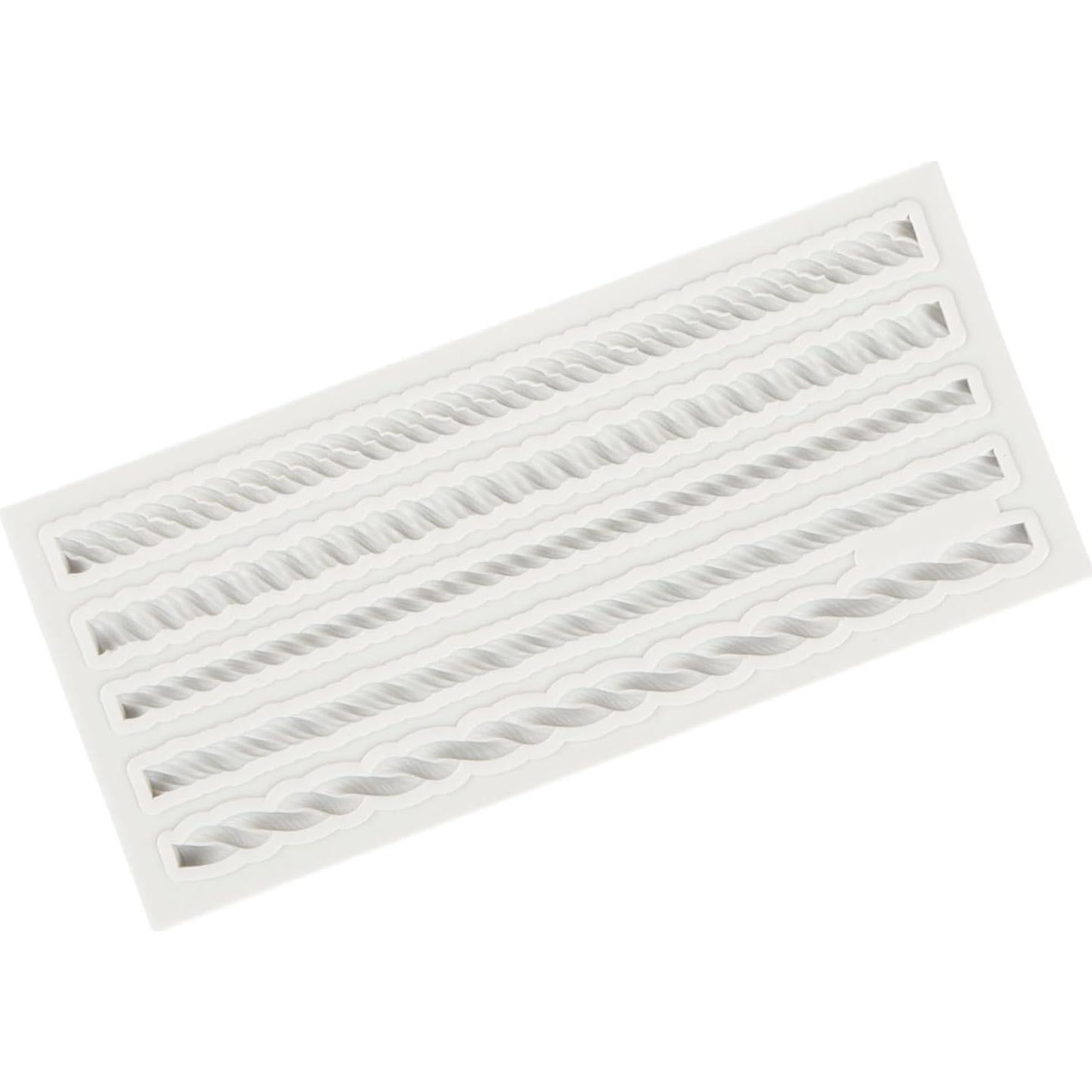 Molde de Silicona para Fondant QDMOLDS Cuerda de Cáñamo 13x5.7cm