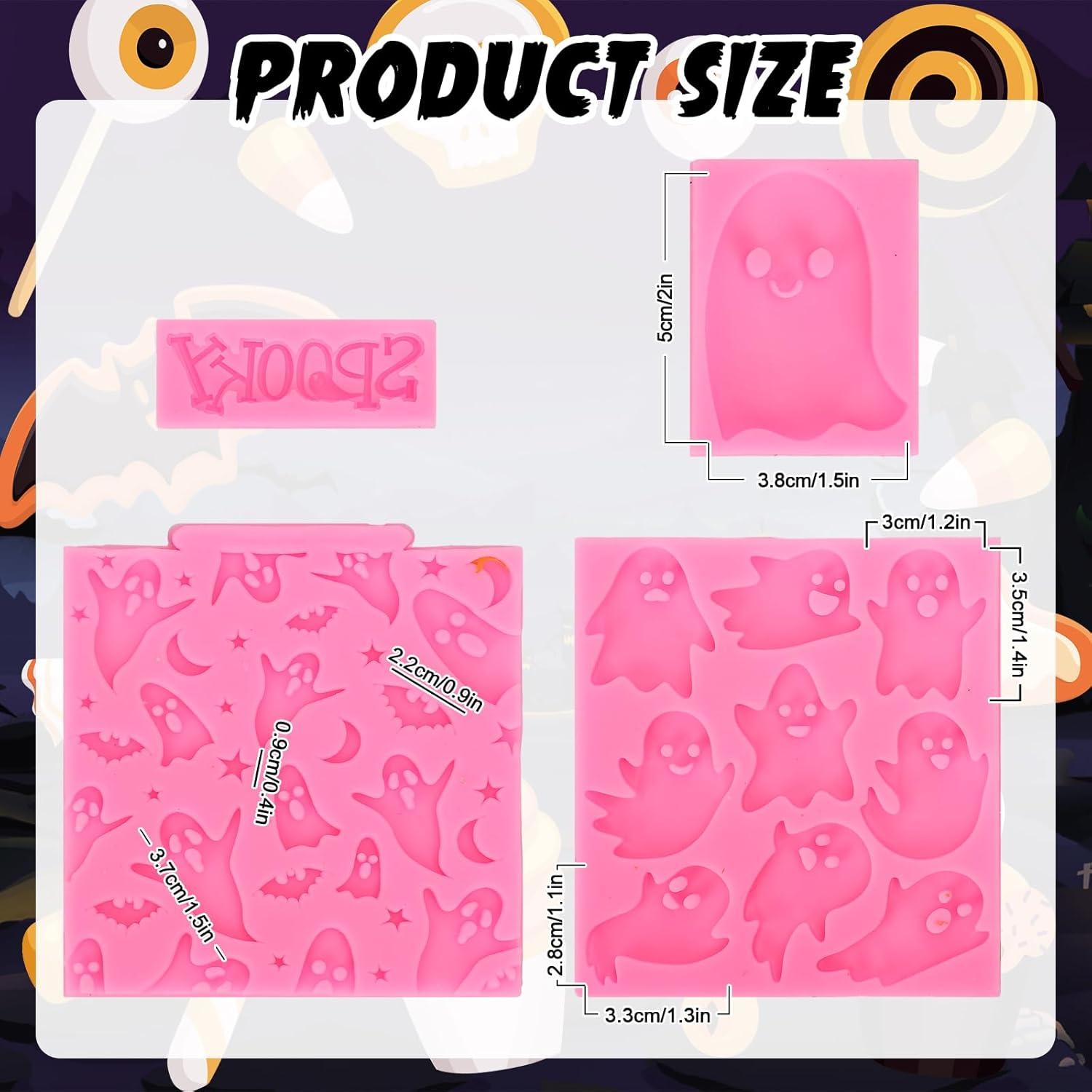 Moldes de Silicona Halloween Whaline - 4 Fantasmas Rosa