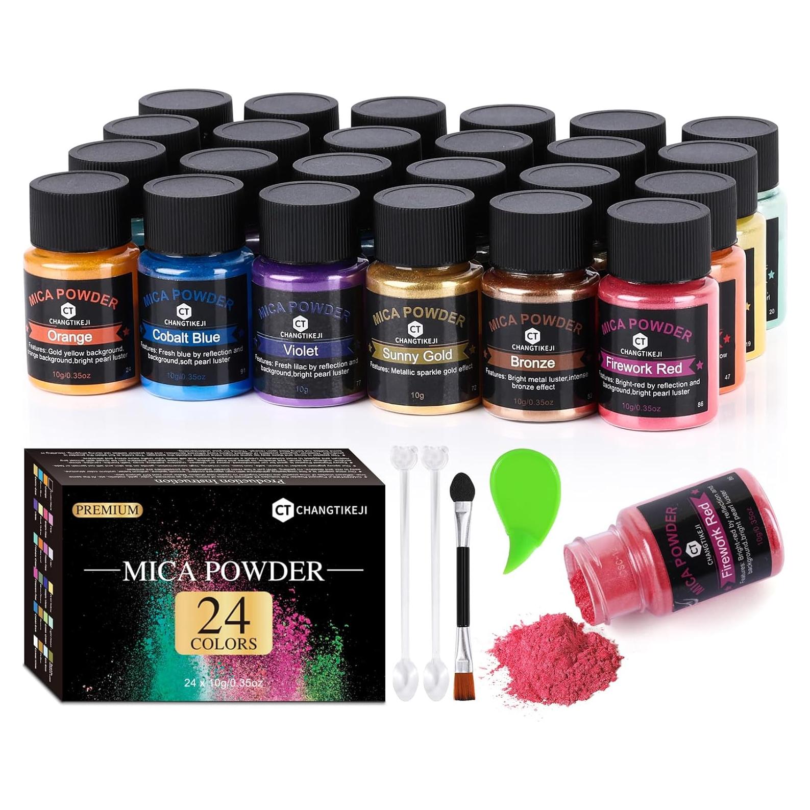 Polvo de Mica CHANGTIKEJI 24 Colores 10g para Resina y Jabón