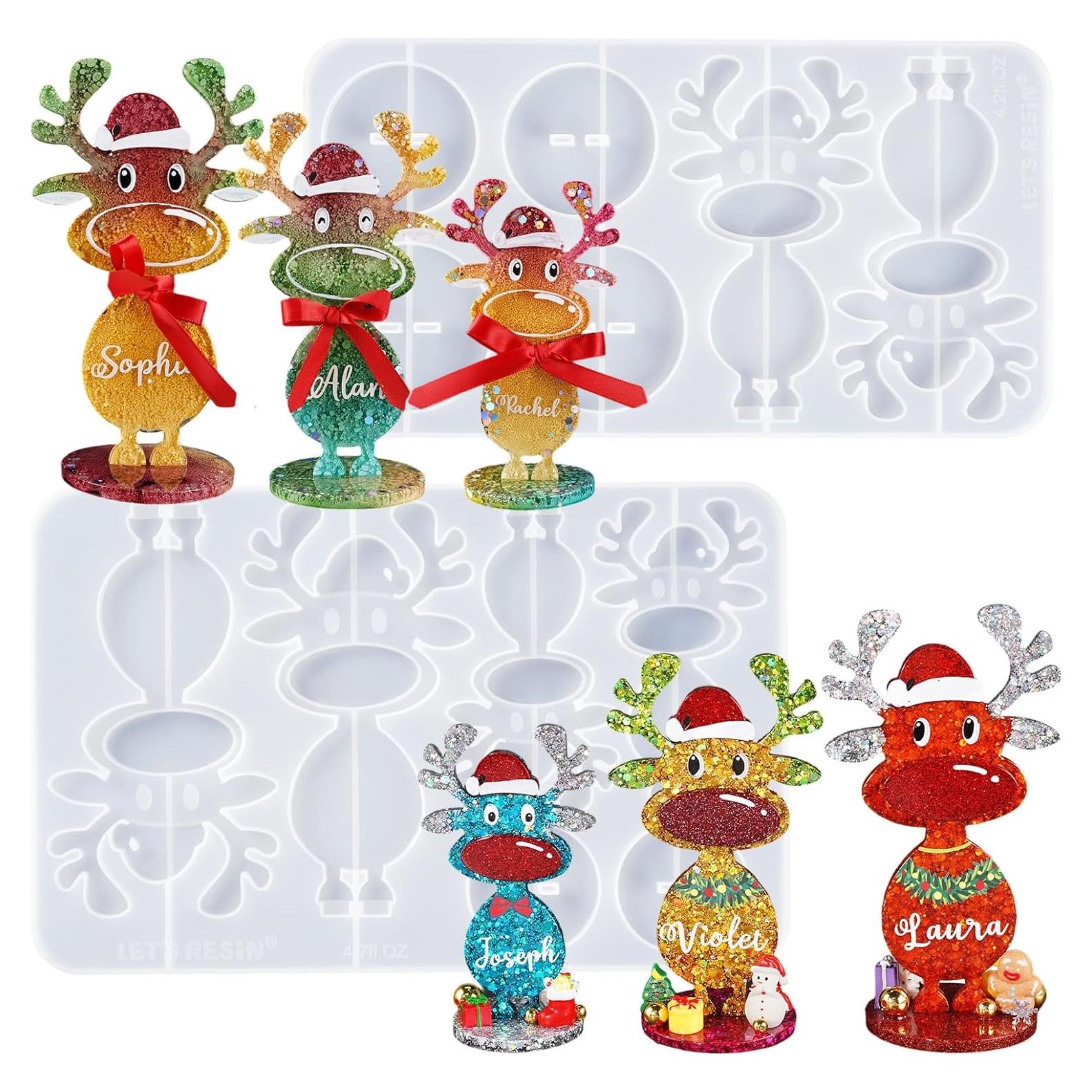 Moldes de Resina de Reno de Navidad LET'S RESIN - 3 Tamaños