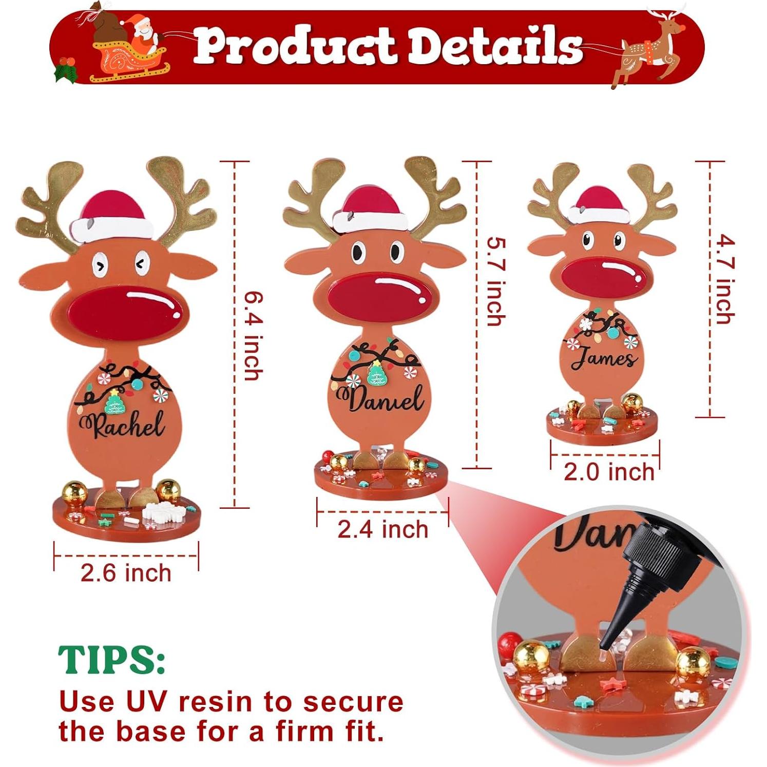 Moldes de Resina de Reno de Navidad LET'S RESIN - 3 Tamaños