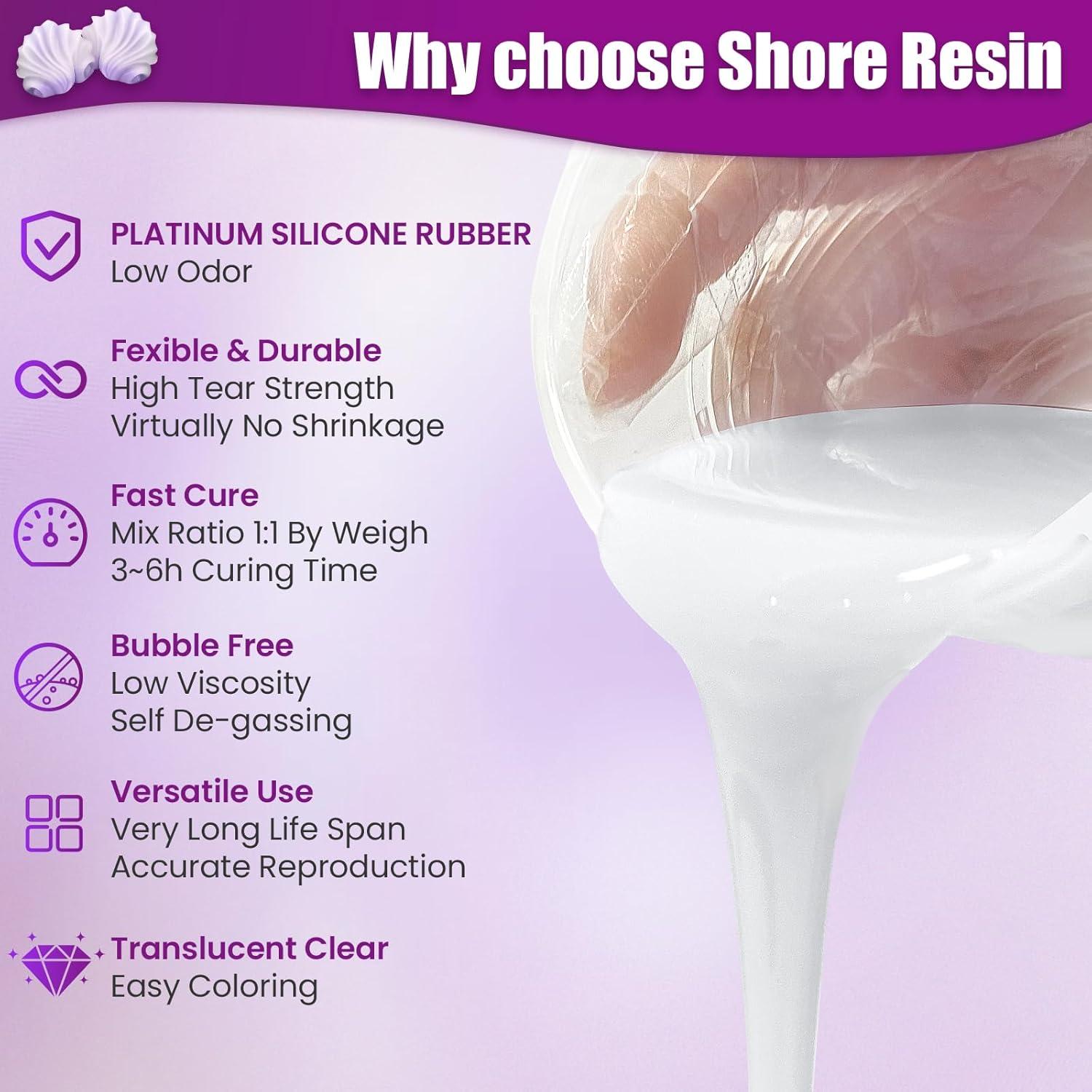 Kit de Moldes de Silicona 66oz SHORE RESIN - Dureza 15A