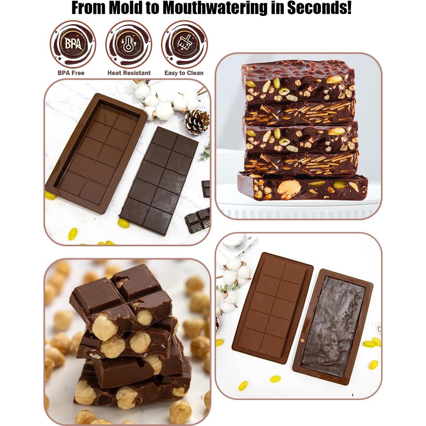 Molde de Chocolate SmartKitch 2PCS Silicona Profunda 25.4x13.5cm