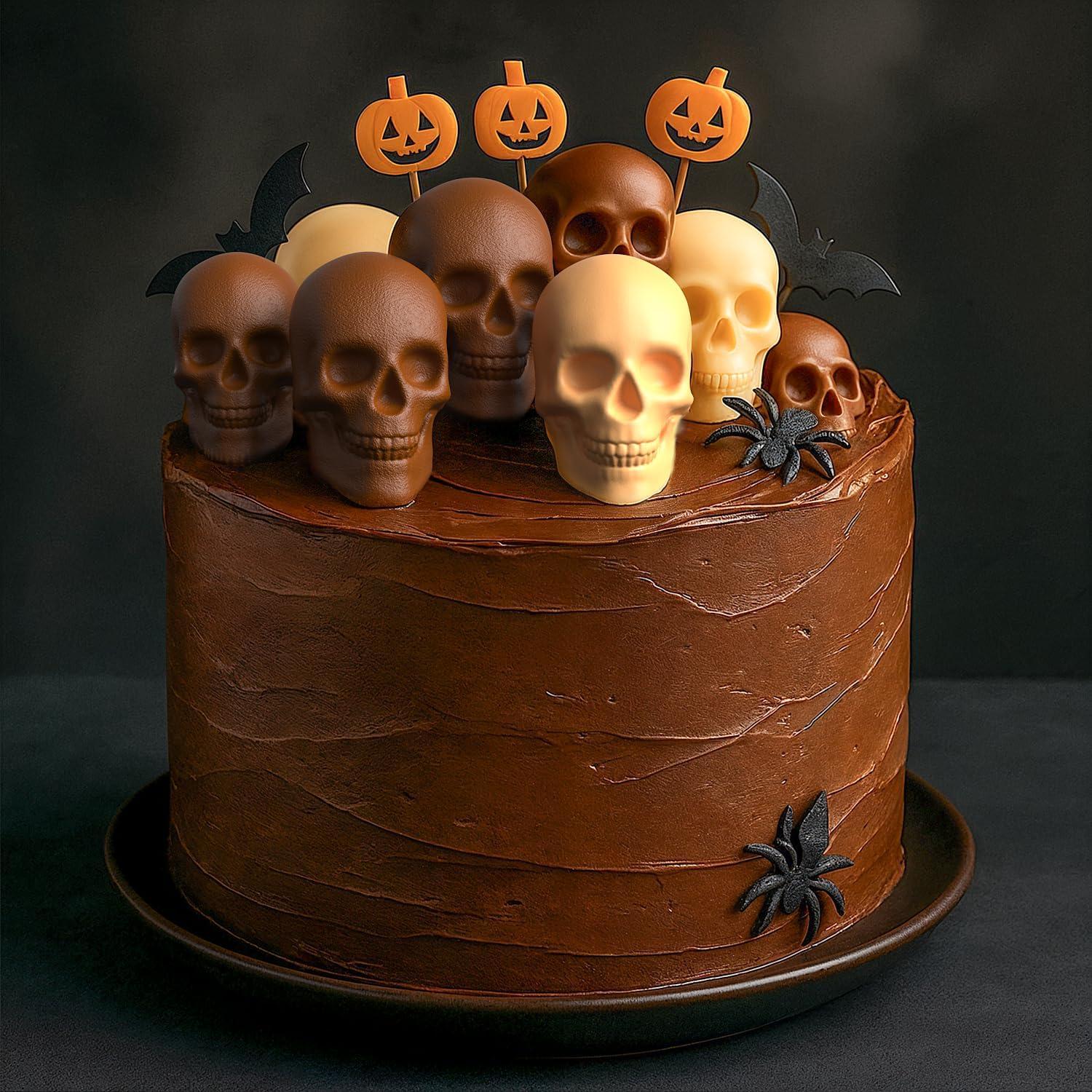 Molde de Silicona Cráneo 20 Cavidades JETKONG Halloween