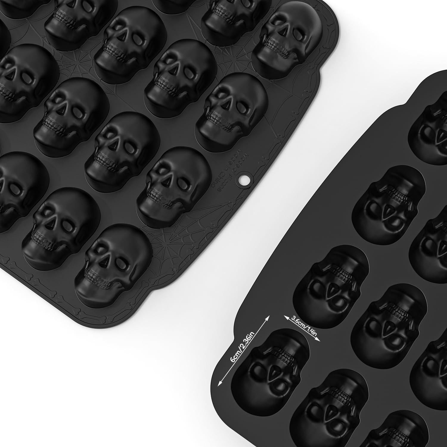 Molde de Silicona Cráneo 20 Cavidades JETKONG Halloween