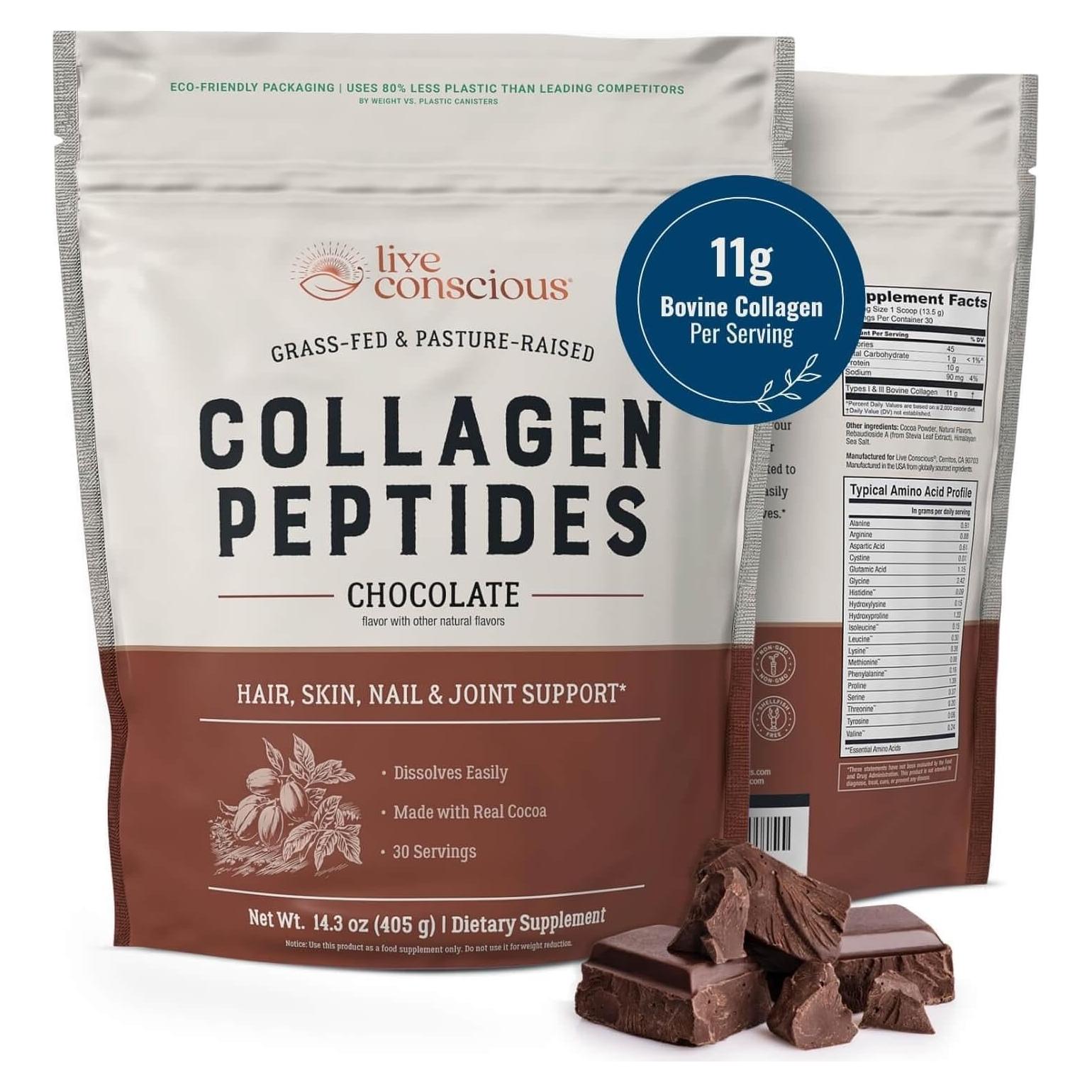 Polvo de Colágeno Hidrolizado Live Conscious Chocolate 425g