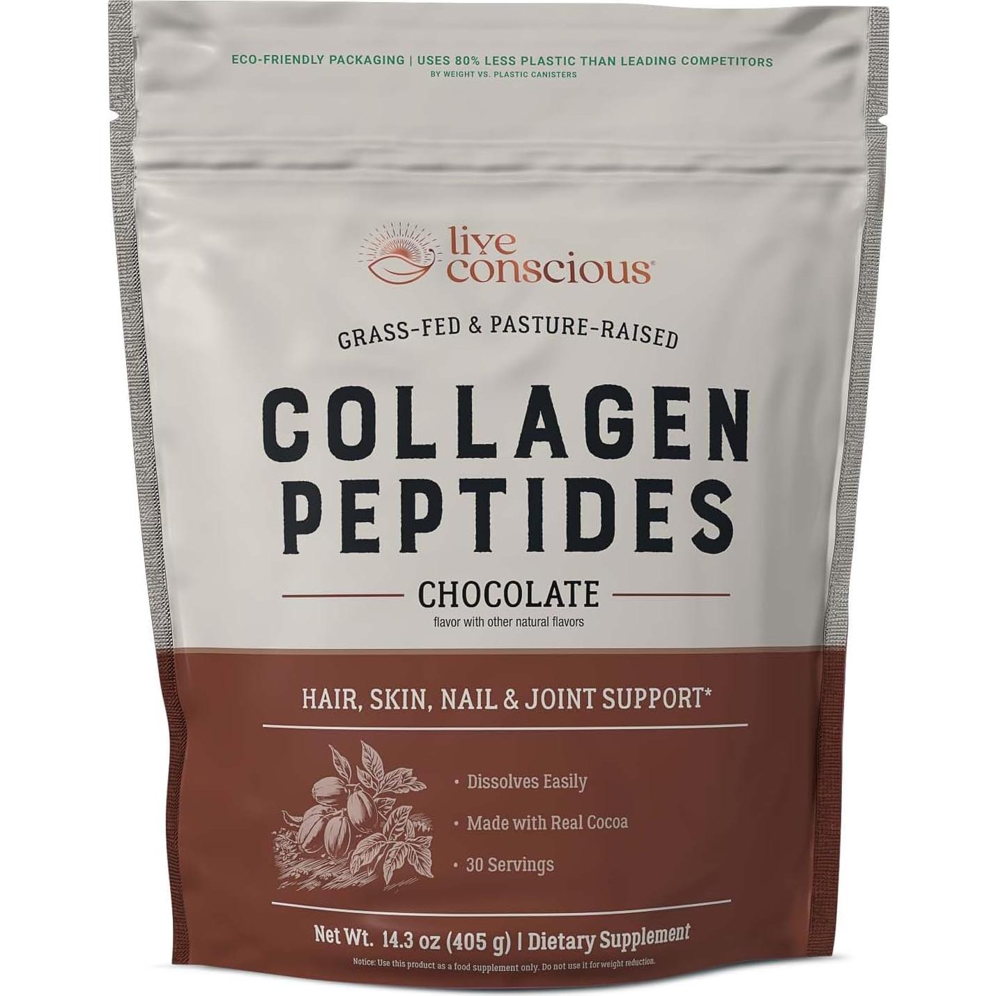 Polvo de Colágeno Hidrolizado Live Conscious Chocolate 425g