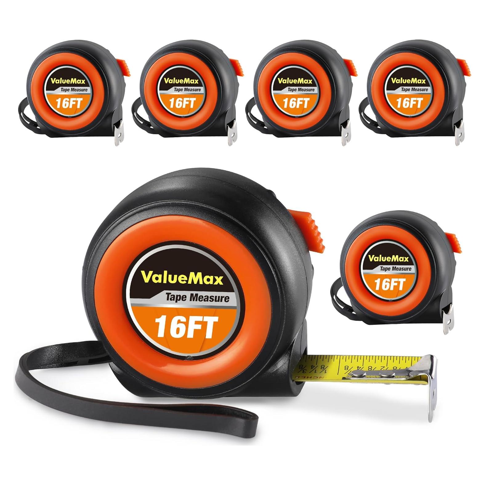 Cinta Métrica ValueMax 6 Piezas 4.88m Auto-Bloqueo