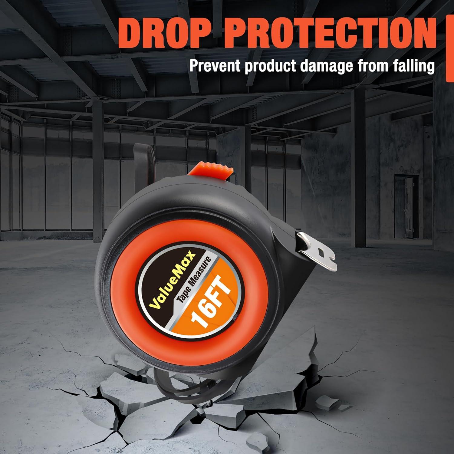 Cinta Métrica ValueMax 6 Piezas 4.88m Auto-Bloqueo