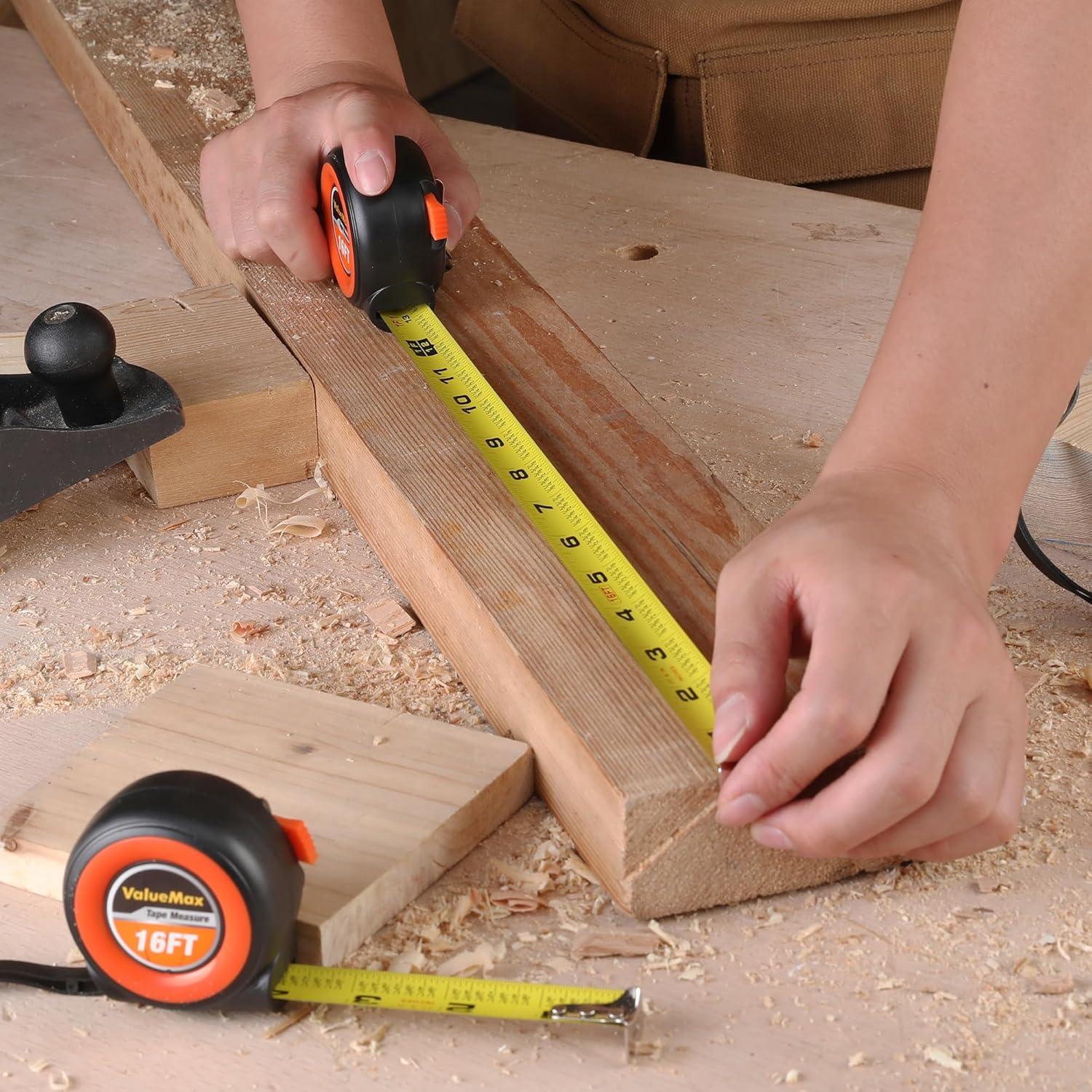 Cinta Métrica ValueMax 6 Piezas 4.88m Auto-Bloqueo