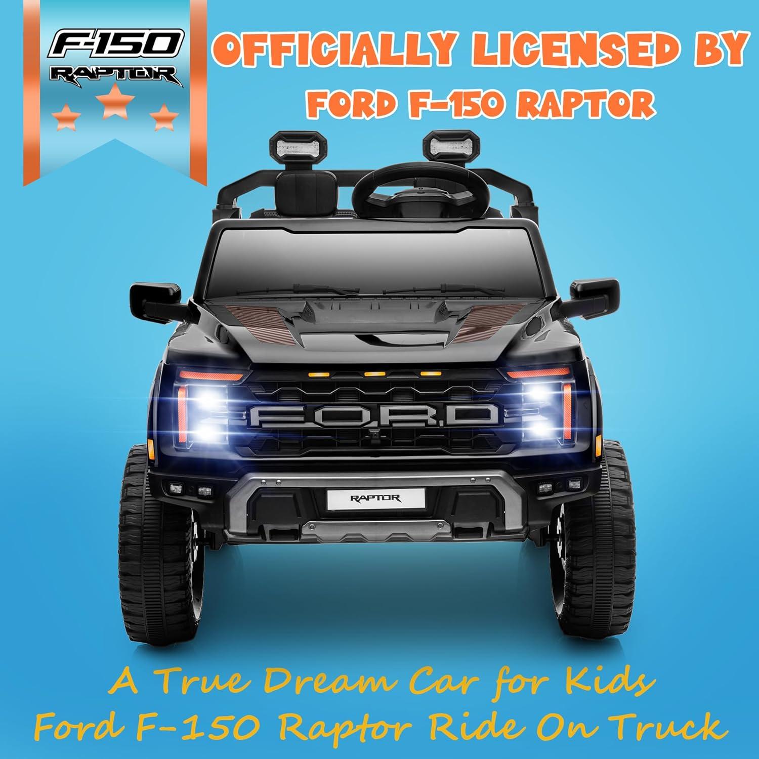 Coche Eléctrico Licenciado Ford F-150 Raptor 24V para Niños