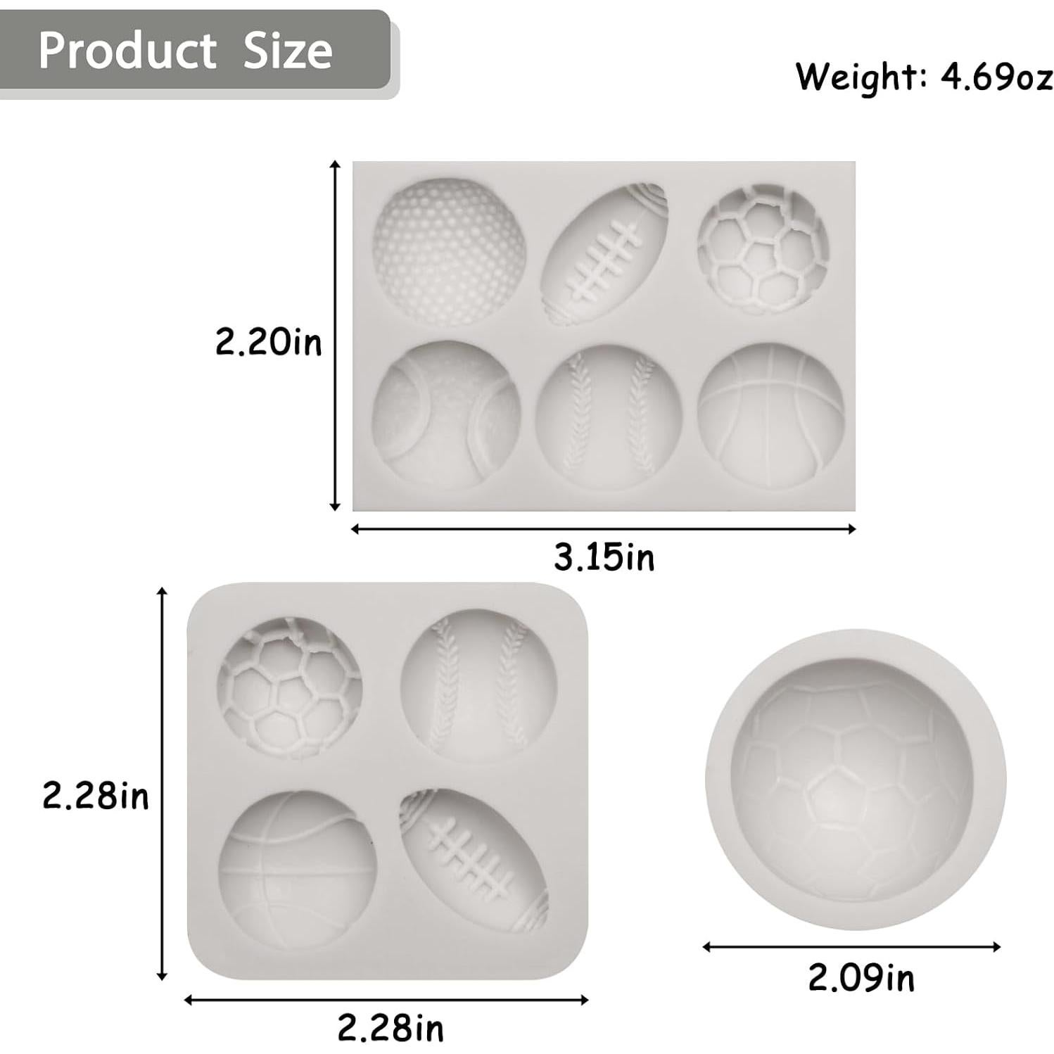 Juego de Moldes de Silicona Octhallow para Pelotas Deportivas