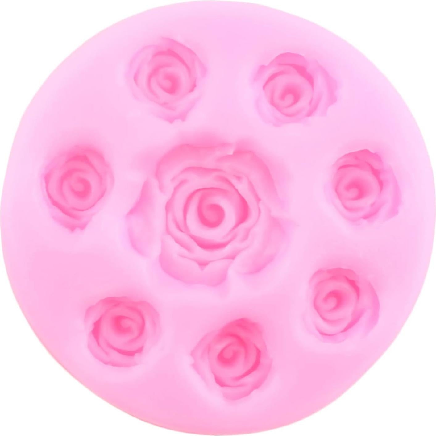Molde de Silicona para Fondant Rosa Mujiang - Set de 4 Piezas