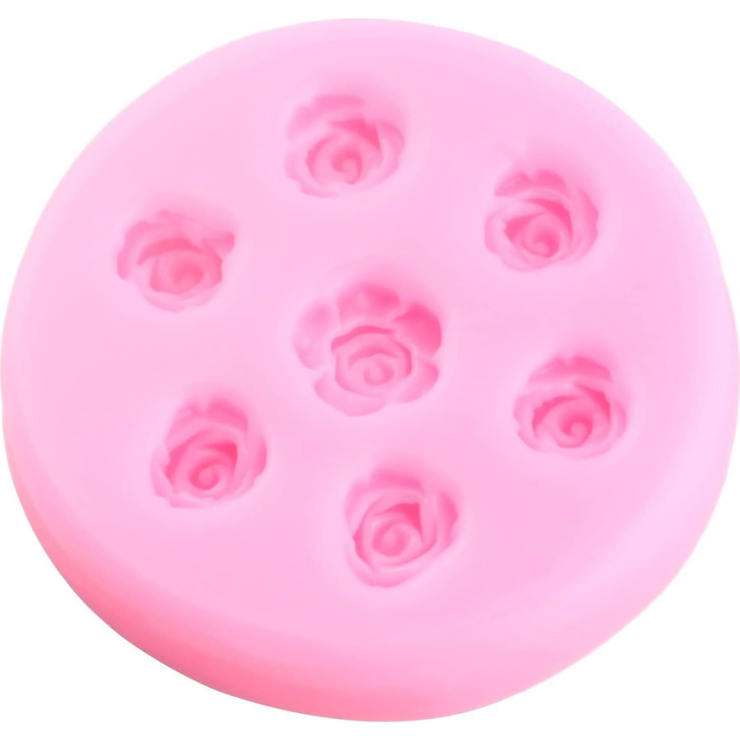 Molde de Silicona para Fondant Rosa Mujiang - Set de 4 Piezas