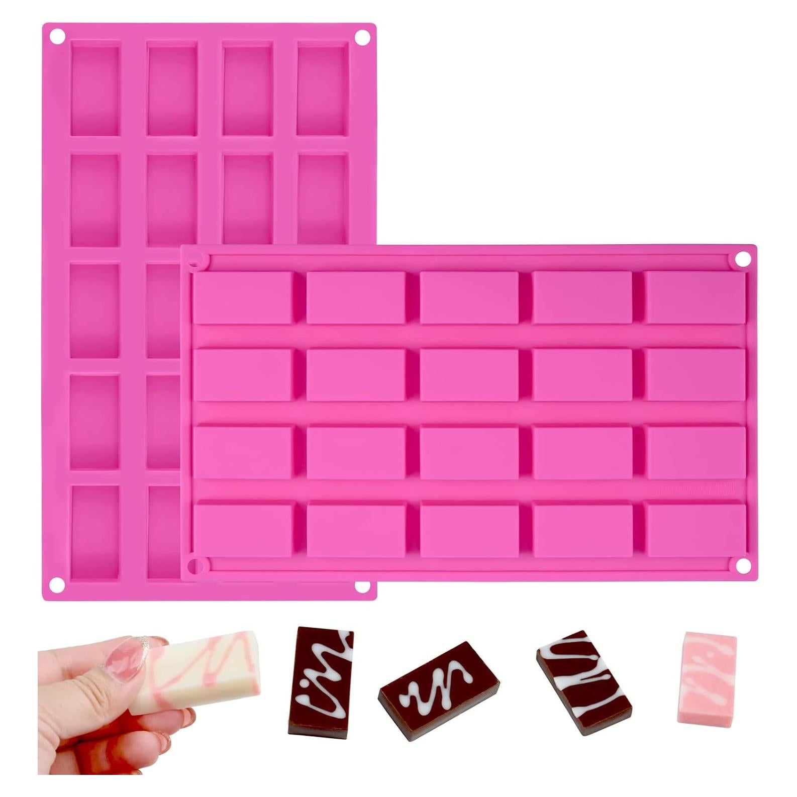 Moldes de Silicona Sakolla 2 Pack para Chocolate y Jabón