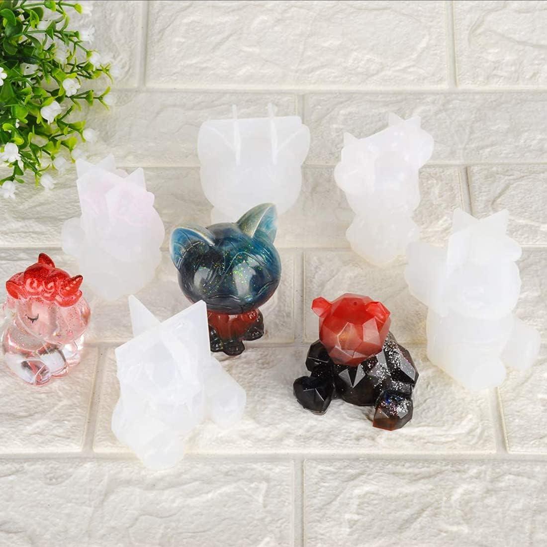 3 Moldes de Silicona de Resina 3D AngelReally - Oso y Gato