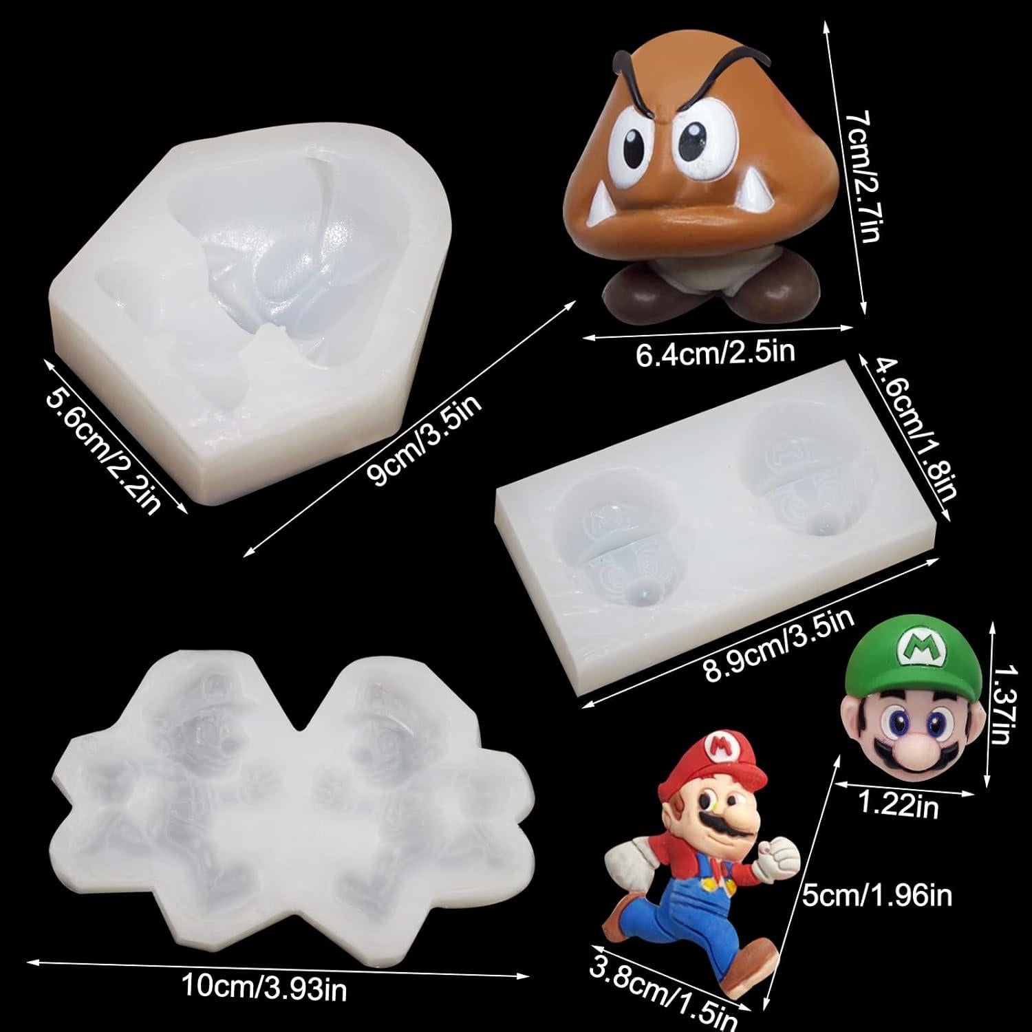 Molde de Silicona Yedadone 3 Piezas para Fondant y Galletas