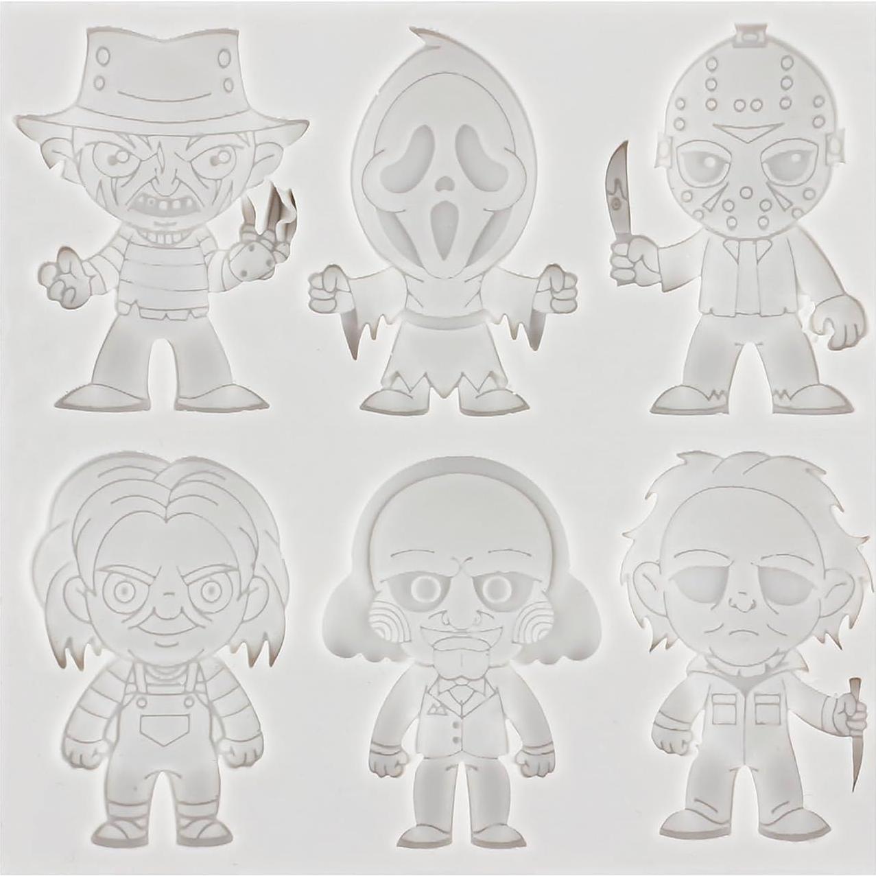 Moldes de Silicona de Fondant Halloween Sijiangmold Set de 2