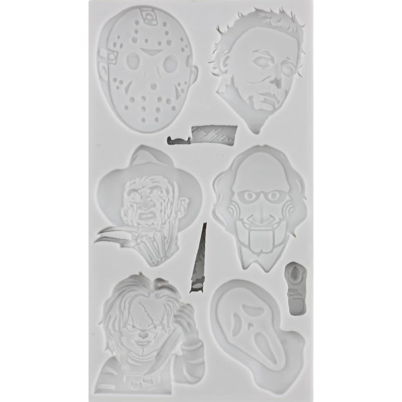 Moldes de Silicona de Fondant Halloween MINFEIDMS Set de 2