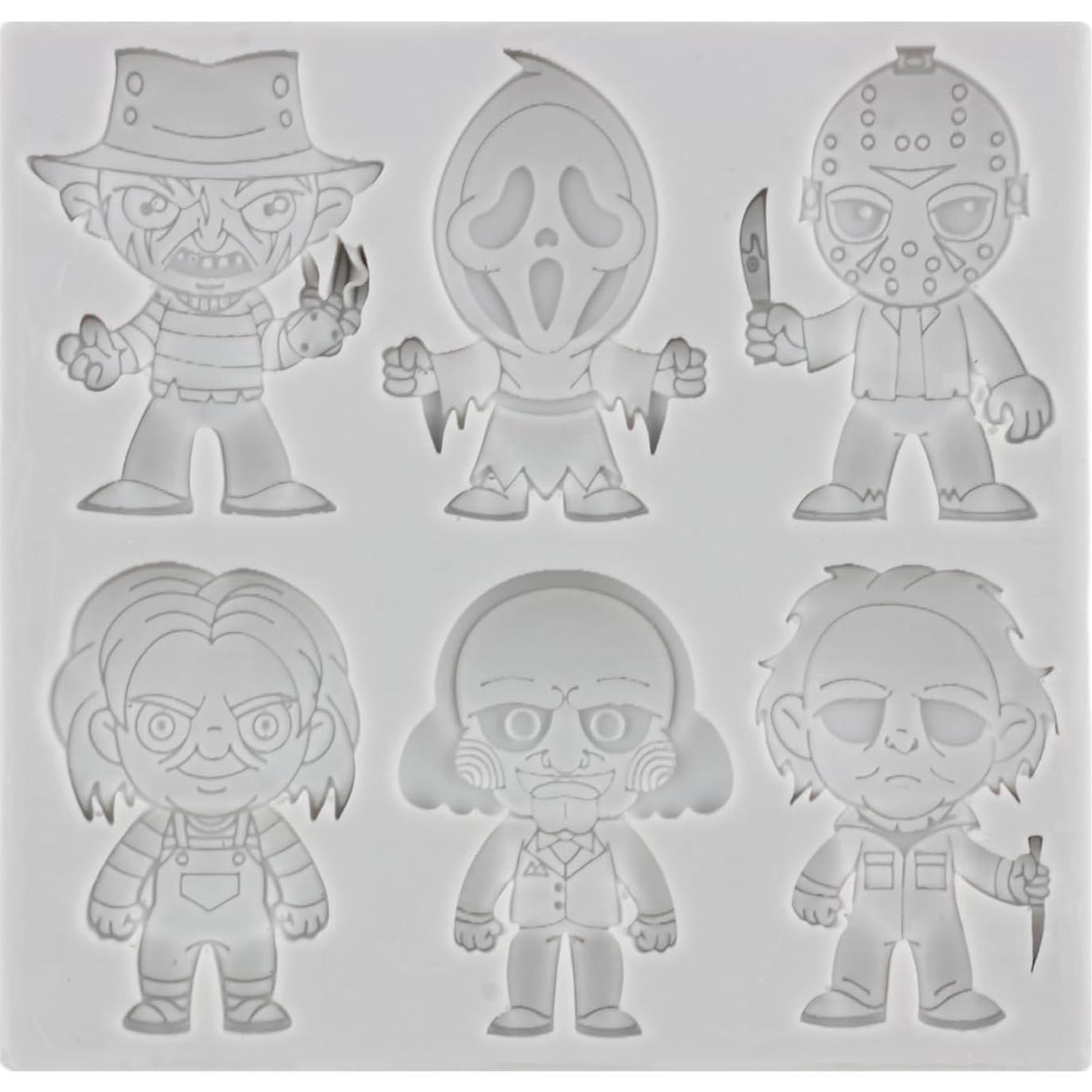 Moldes de Silicona de Fondant Halloween MINFEIDMS Set de 2