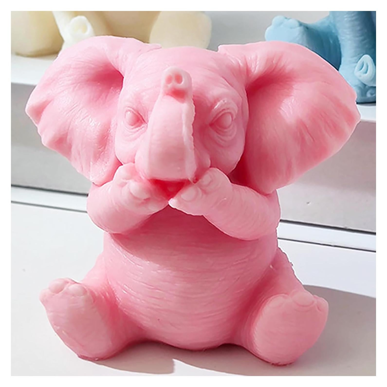 Molde de Silicona 3D Elefante ESEENS para Velas y Jabón