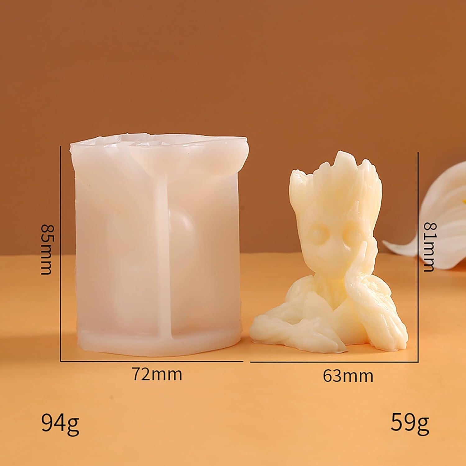 Molde de Silicona para Vela y Resina ESEDAGE Groot 5cm