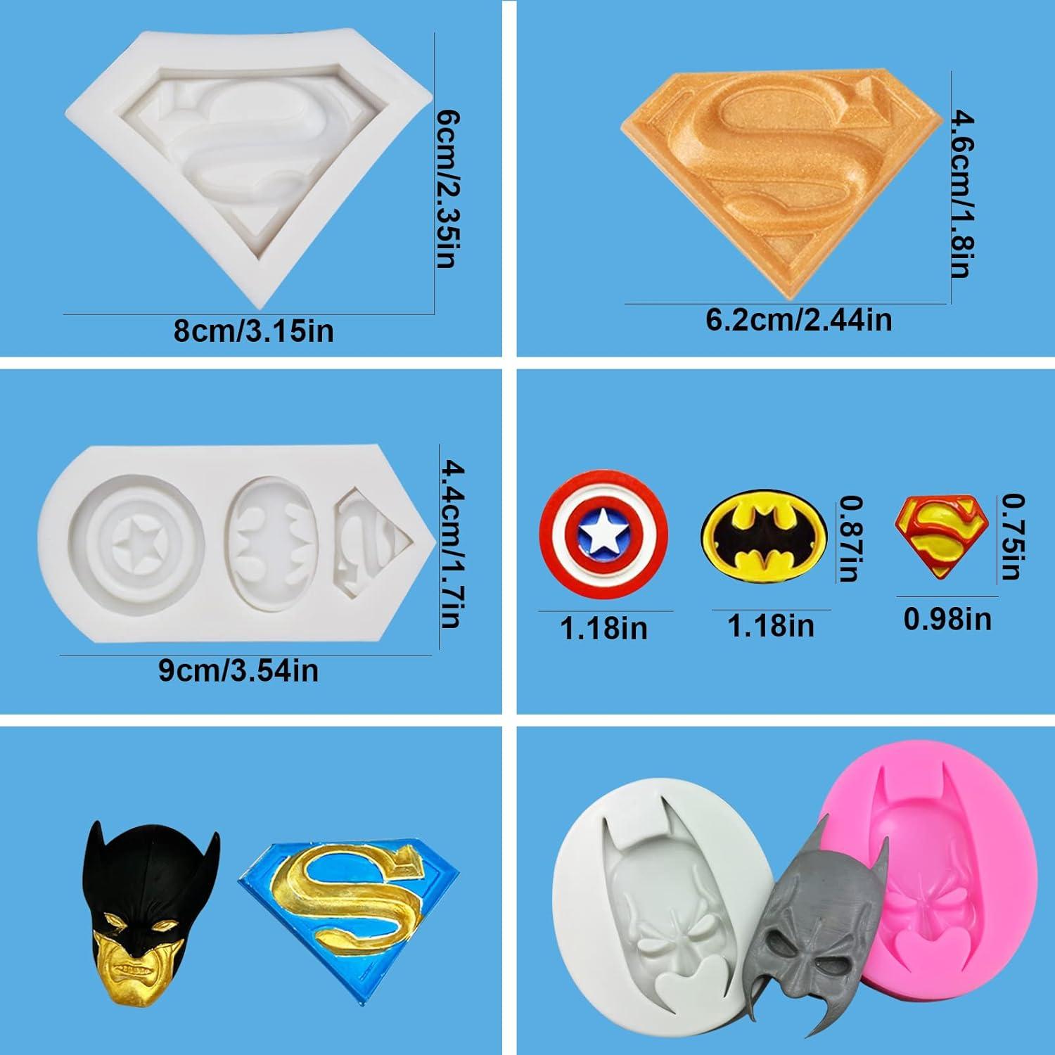 Moldes de Silicona para Pasteles Yedadone - 8 Piezas Superhéroes