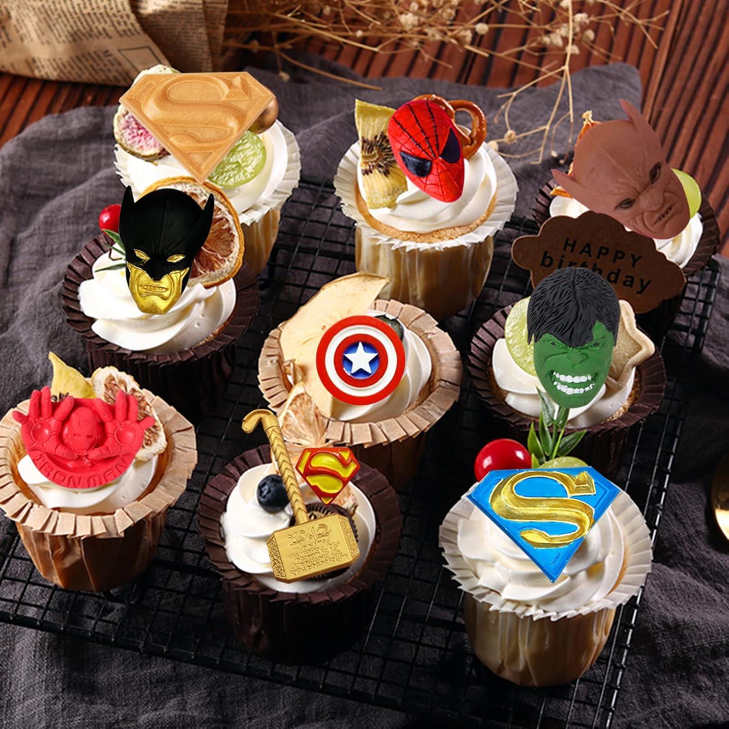 Moldes de Silicona para Pasteles Yedadone - 8 Piezas Superhéroes