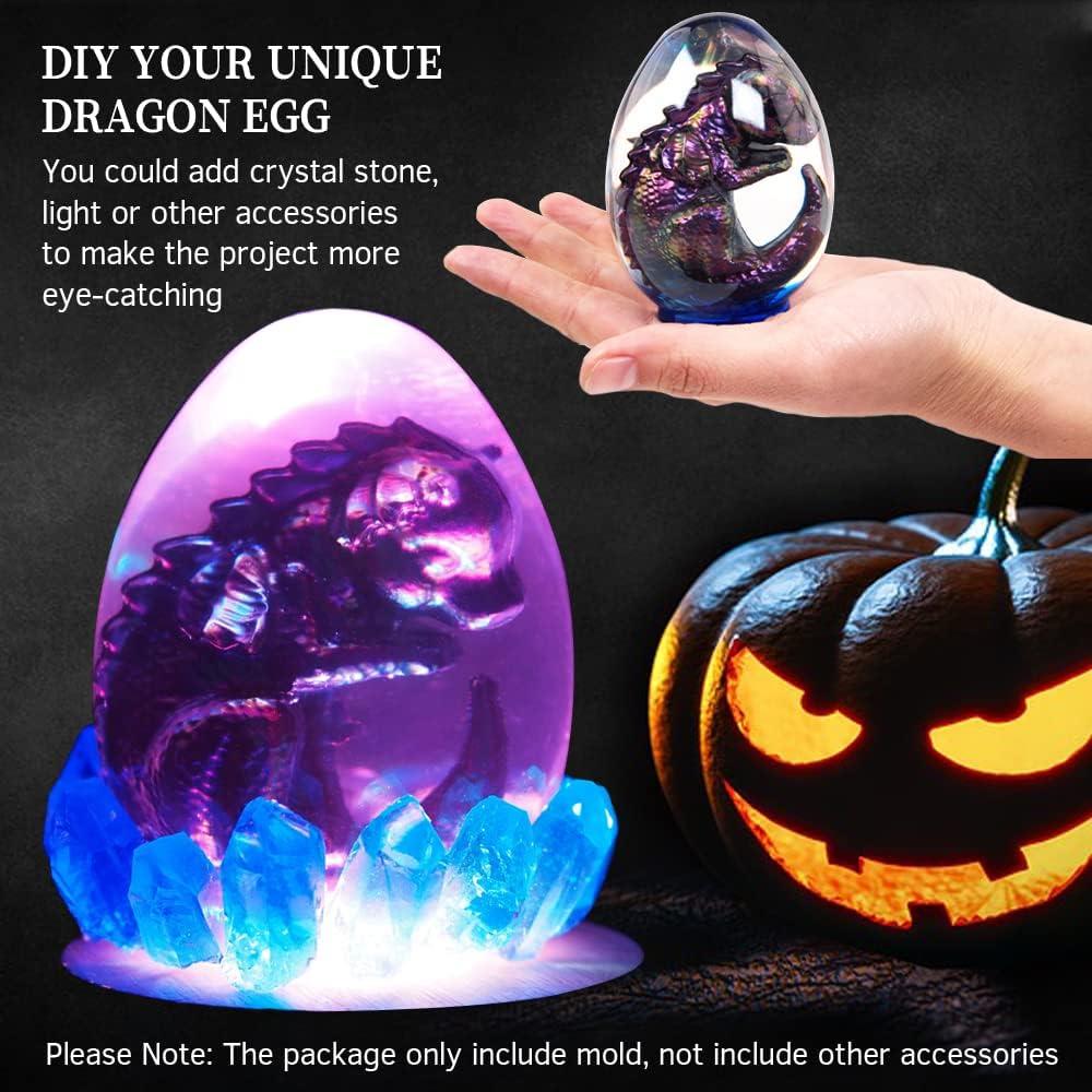 Moldes de Silicona Wehous para Huevo y Dragón 3D - 2 Piezas