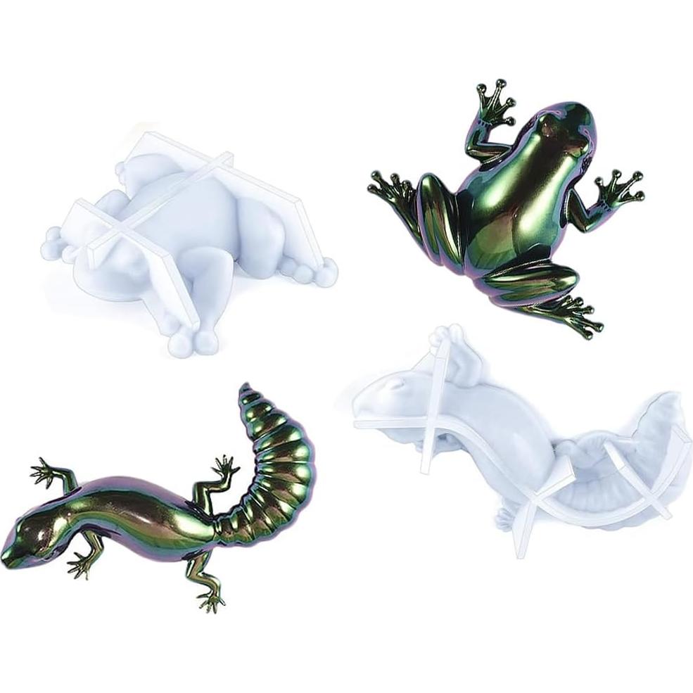 Juego de 6 Moldes de Silicona 3D Animales Permulaan