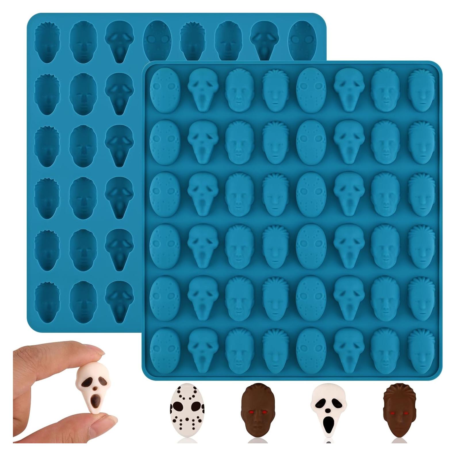 Moldes de Chocolate de Halloween Wrbin 2 Pcs Silicona 3D