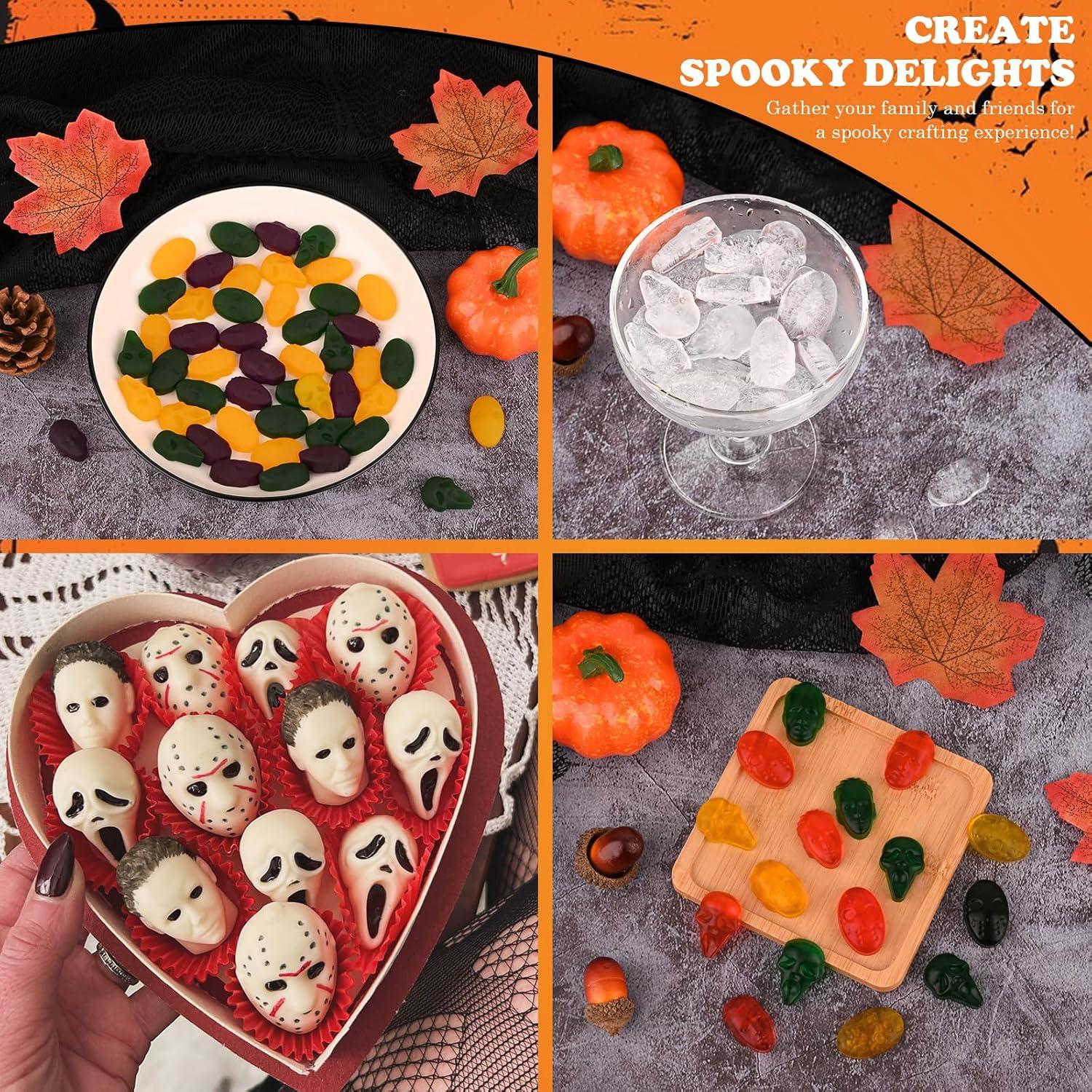 Moldes de Chocolate de Halloween Wrbin 2 Pcs Silicona 3D