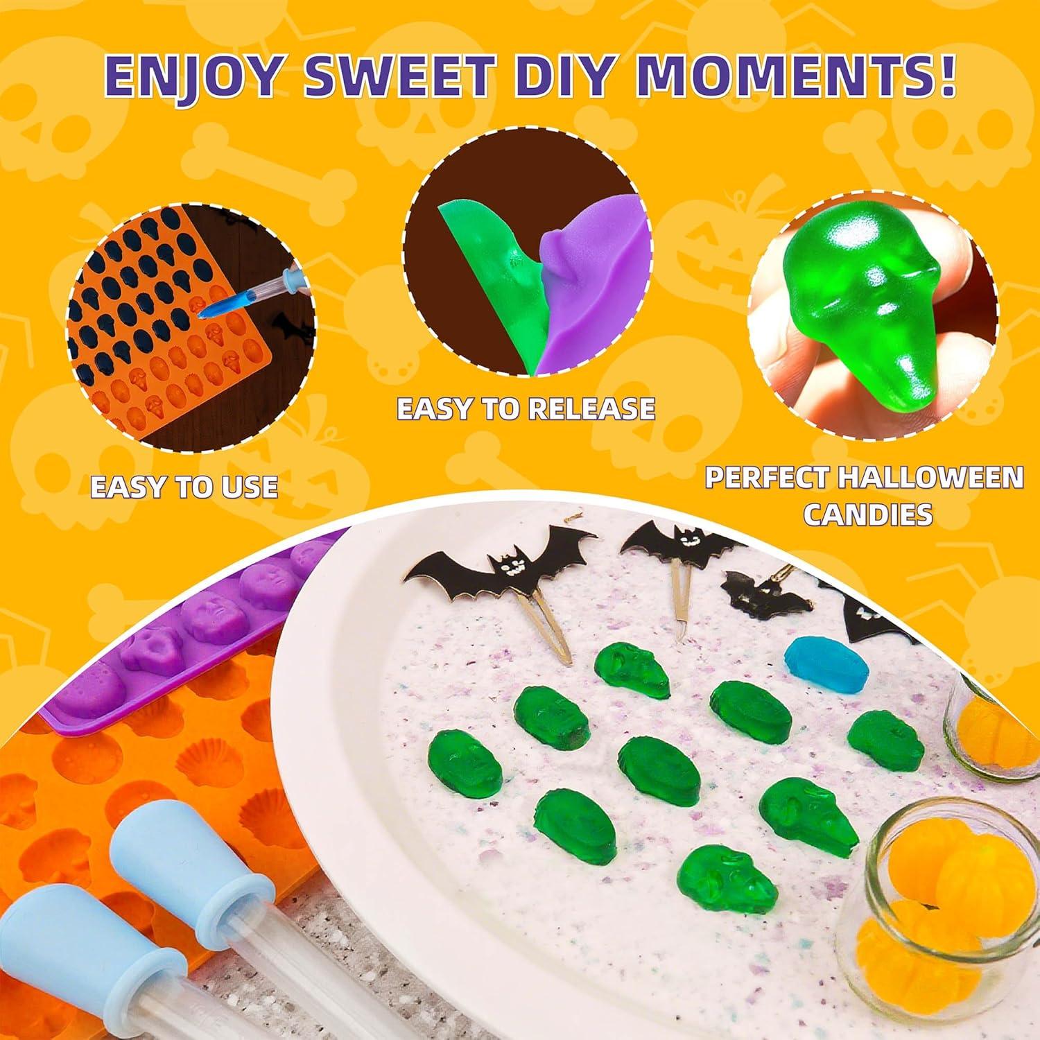 Moldes de Silicona para Chocolate Halloween KKDINDAN 2 Pcs