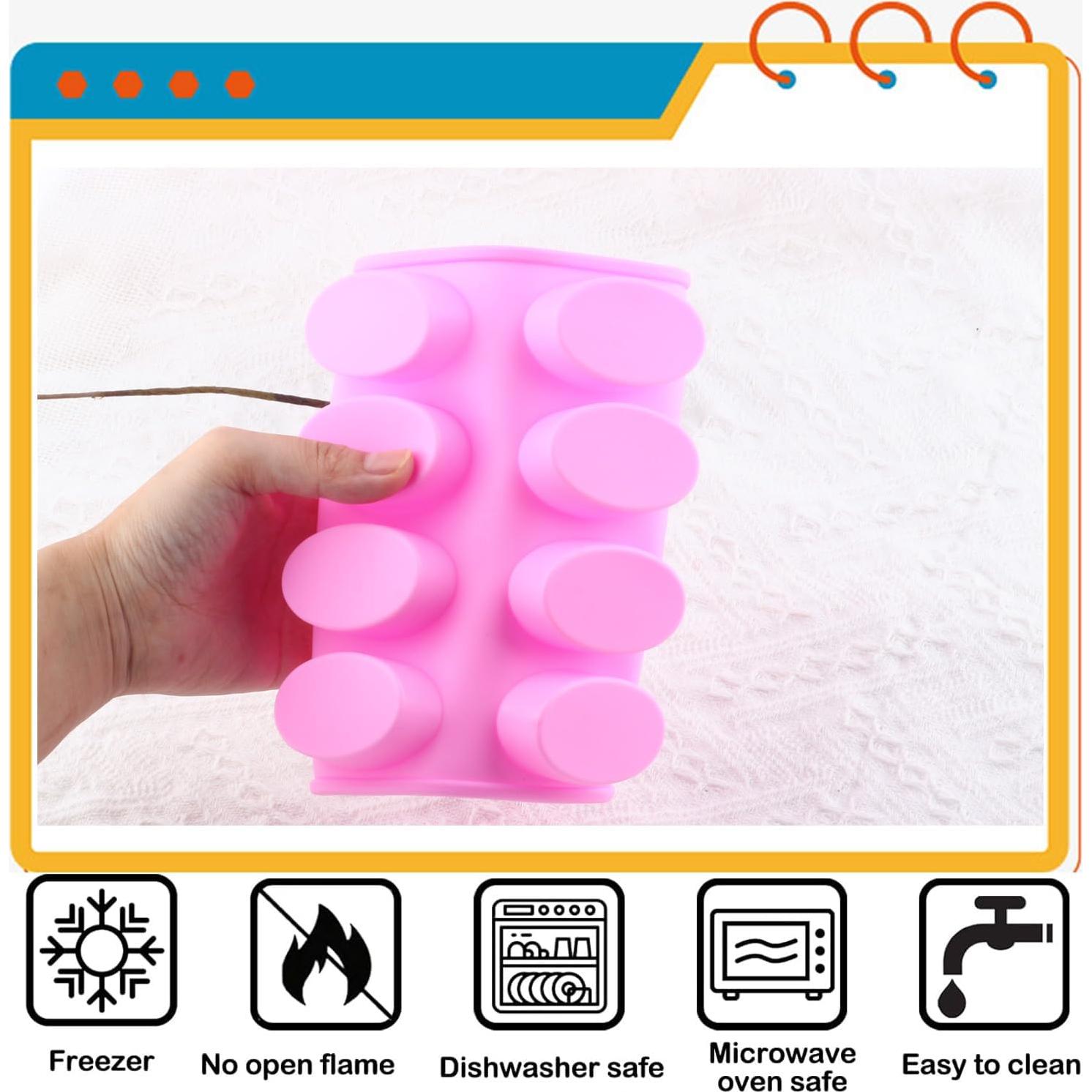 Molde de Silicona Ovalado YIMINGMOLD 16 Cavidades Rosa 29x17 cm